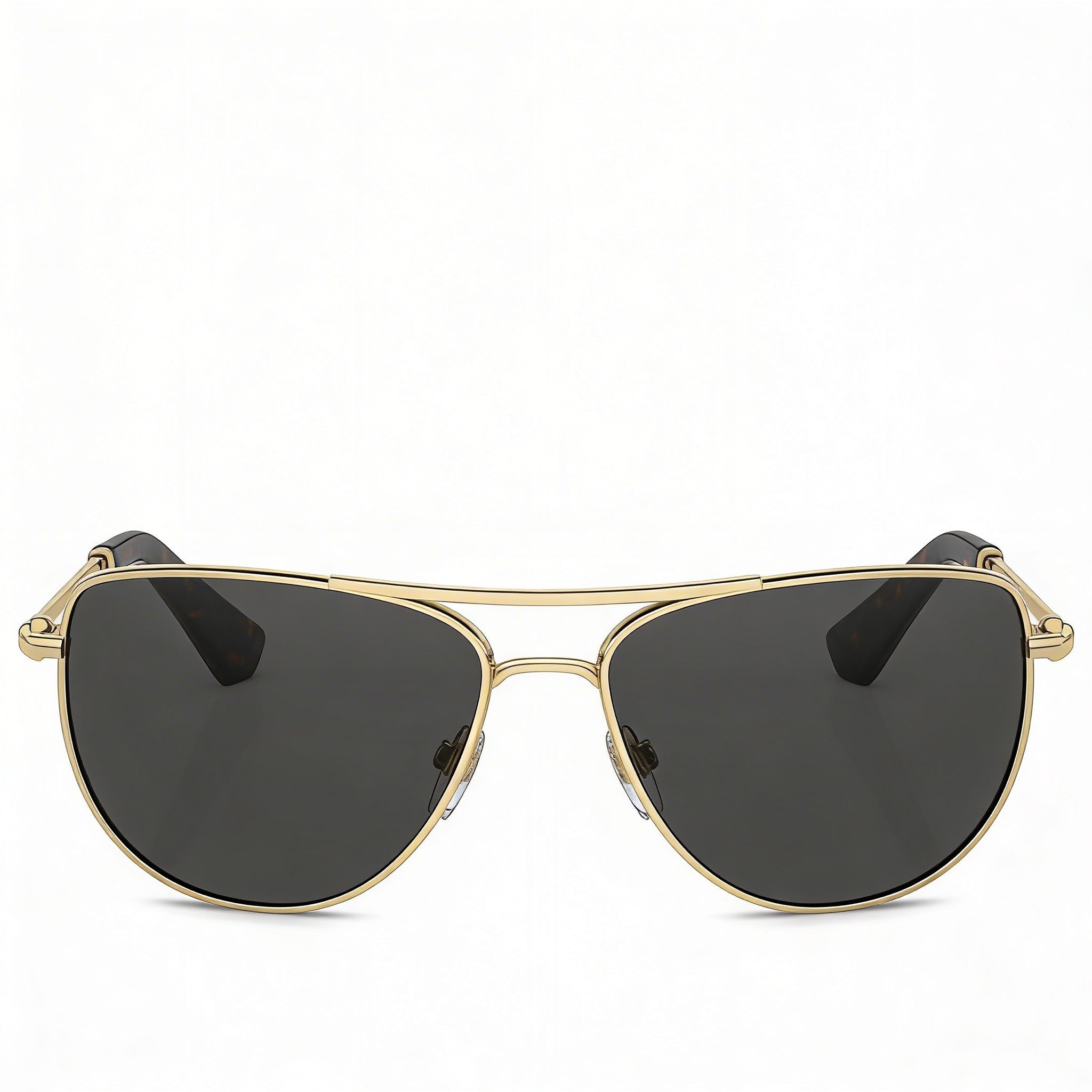 BURBERRY Gafas de sol unisex, deportivas y modernas, de metal dorado claro y gris oscuro con lentes de policarbonato gris oscuro 10-9-99, Photo 2