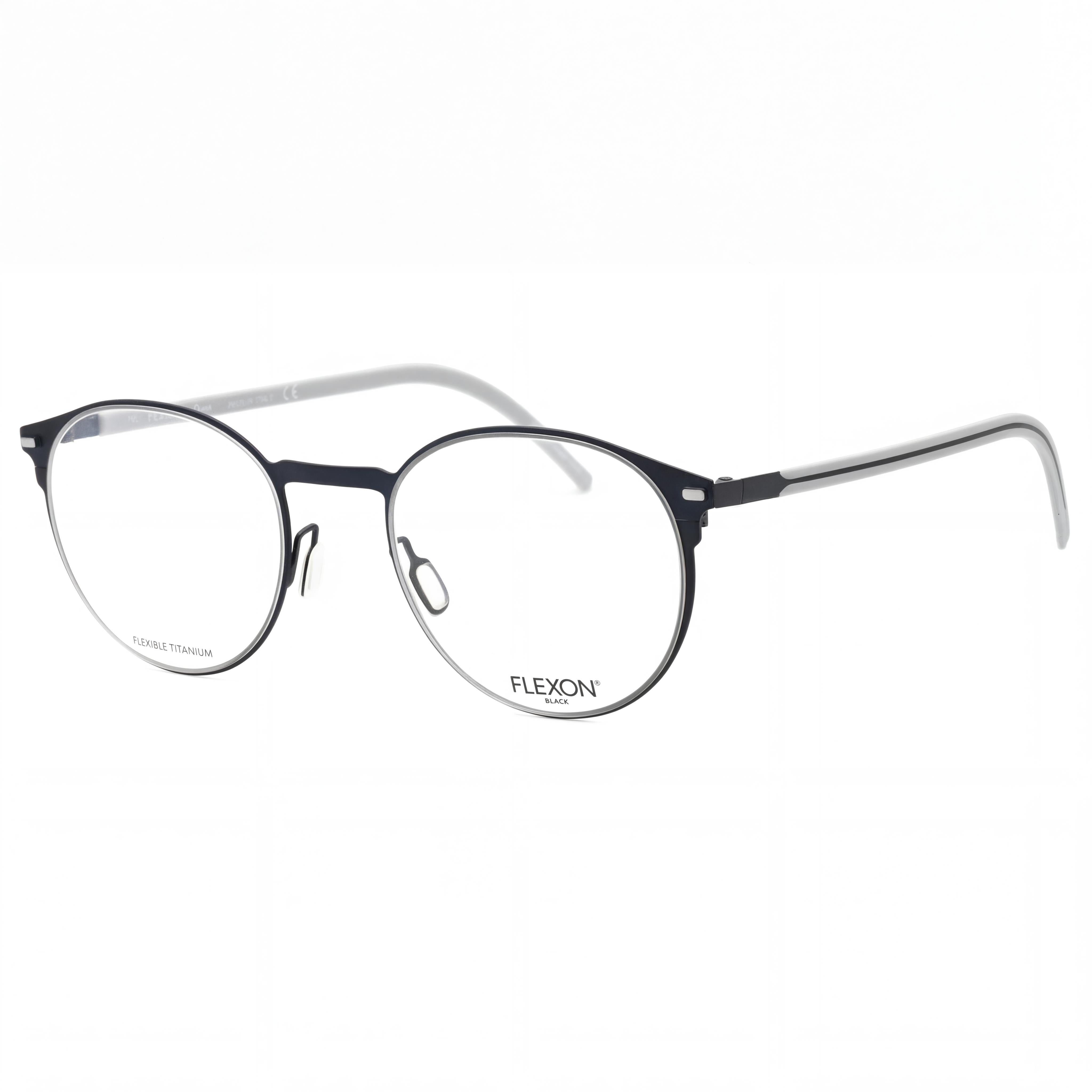 Flexon B2075 Unisex Eyeglasses, Acetate Frame in Navy, Lens Width 49mm, Bridge 21mm, Temple 145mm, Photo 1