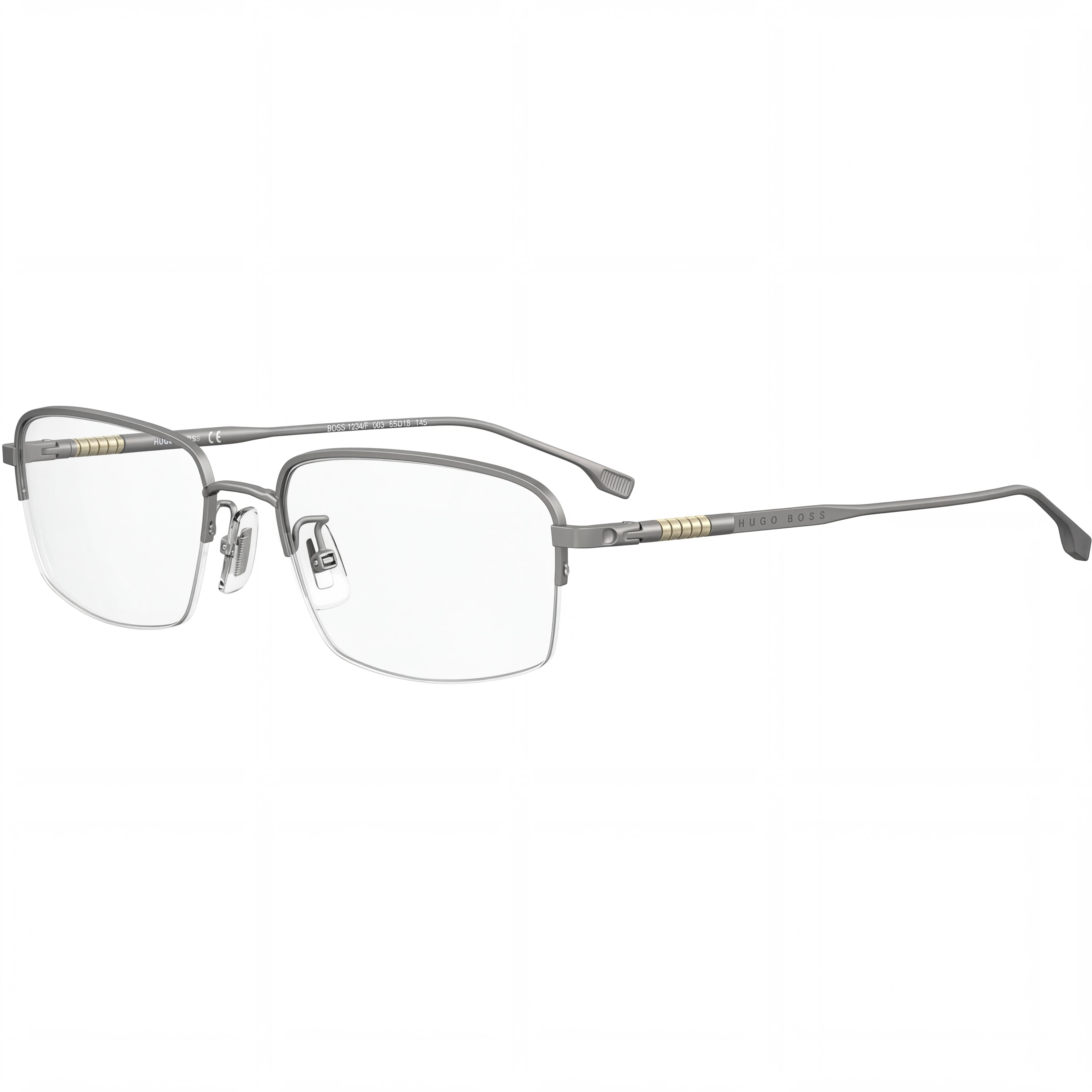 Hugo Boss Boss 1298/F Unisex Stainless Steel Frame Matte Ruthen Eyeglasses with Polycarbonate Lens 56mm, Photo 1