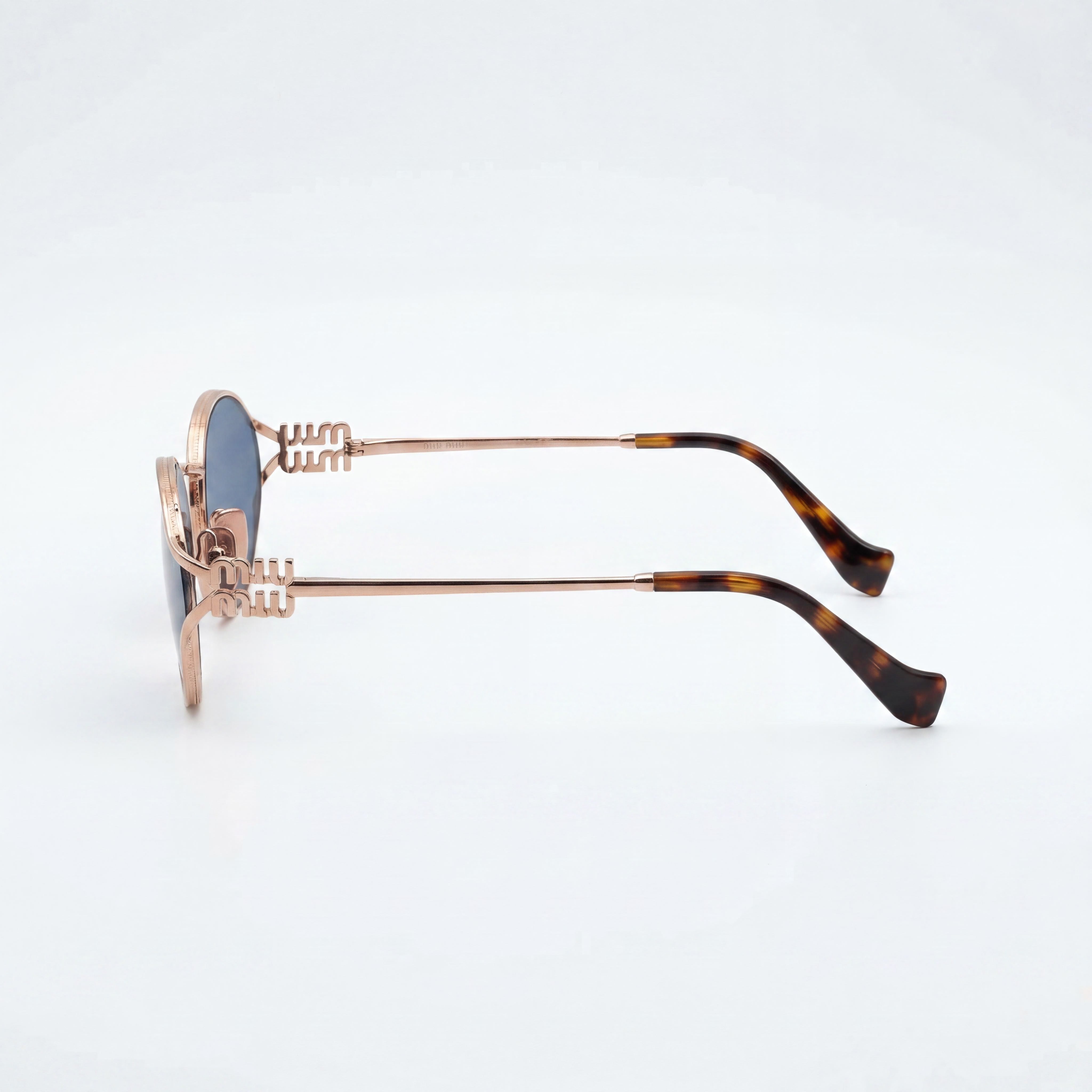 Miu Miu Modern Women's Multi-Coloured Stainless Steel Frame Grey Gradient UV Protected Sunglasses, Photo 3