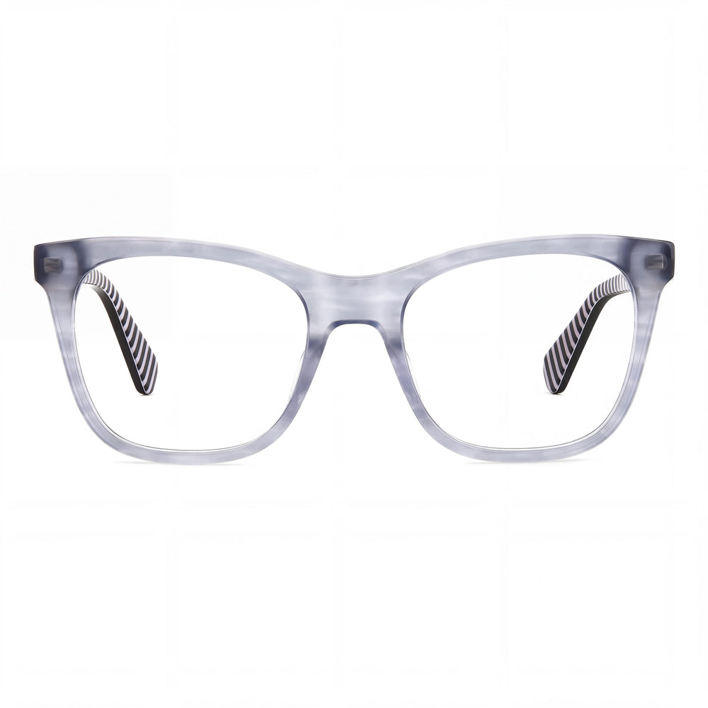 kate spade new york Temperance Gafas Ópticas Rectangulares Clásicas de Acetato para Mujer Cuerno Gris 49-18-140