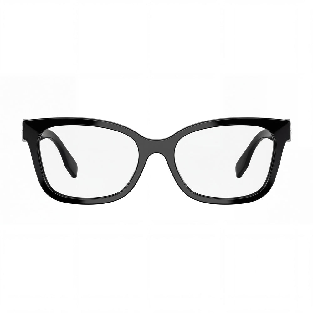 Gafas de sol Tory Burch Miller Square para mujer, montura clásica elegante de acetato en negro con lentes transparentes, tamaño 53 mm
