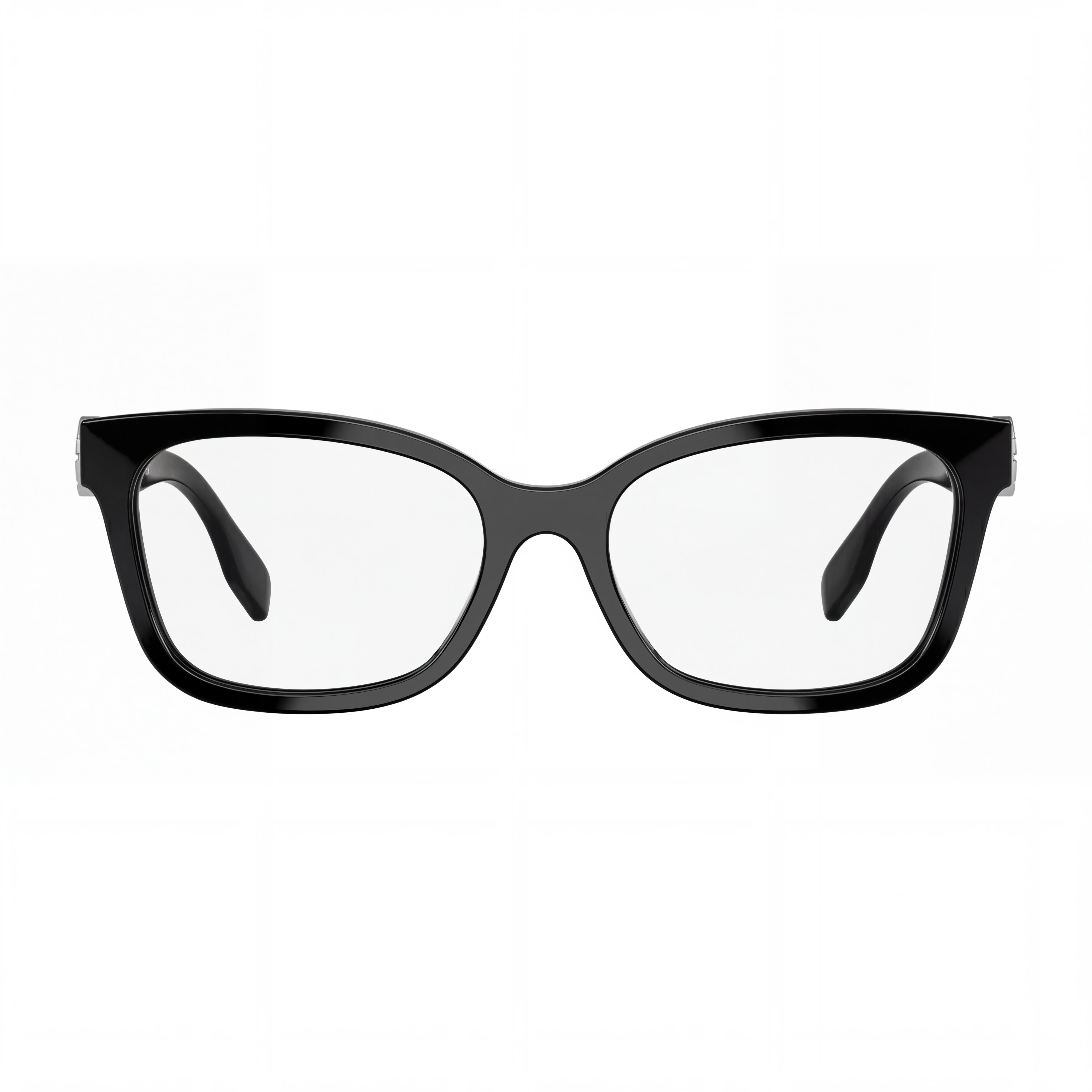 Tory Burch Miller Square Eyeglasses for Women, Classic Elegant Acetate Frame in Black with Clear Lenses, Size 53mm, Photo 2