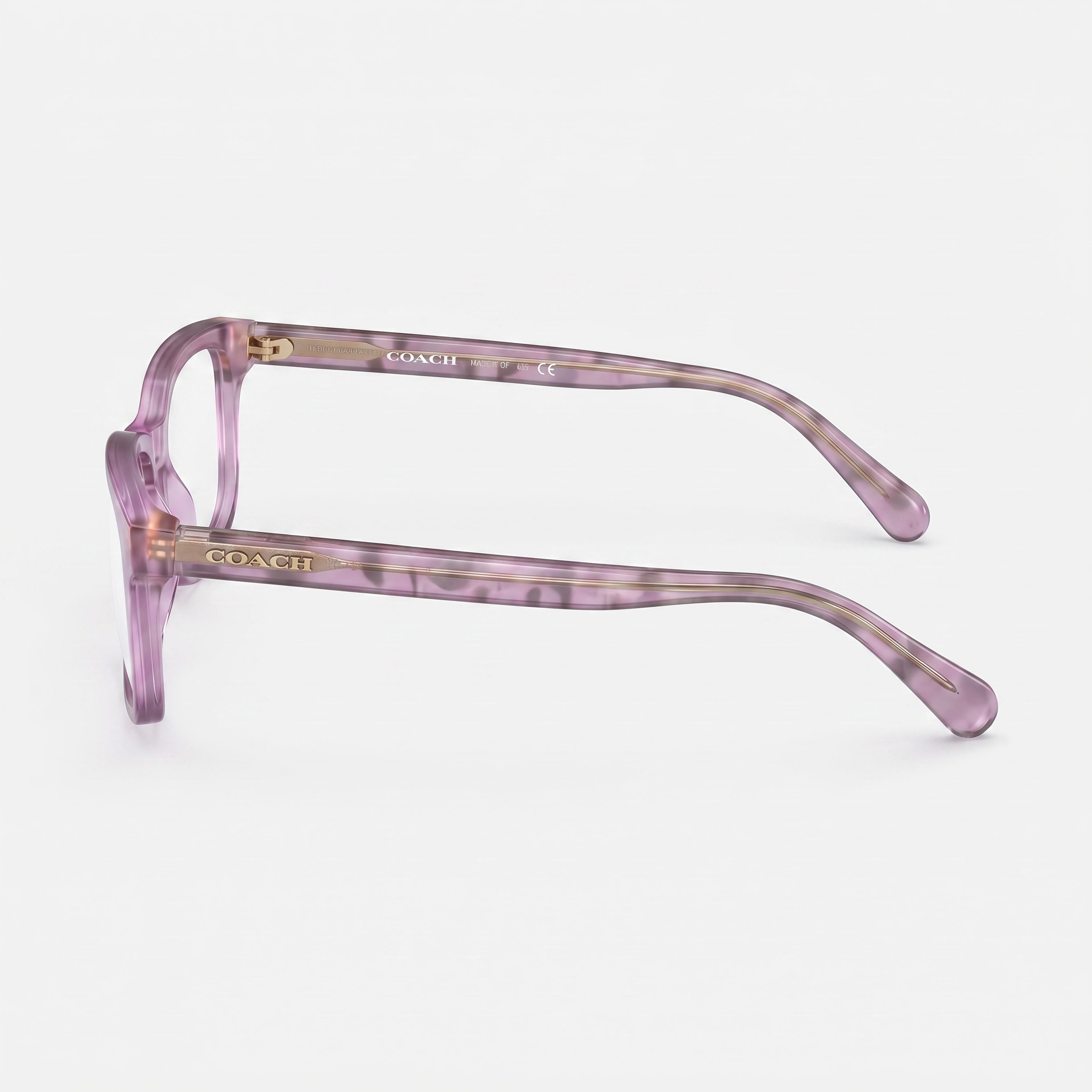 COACH HC6174F Women's Asian Fit Rectangle Eyeglasses, Violet Plastic Frame, Clear Lens, 54mm Lens Width, Photo 2