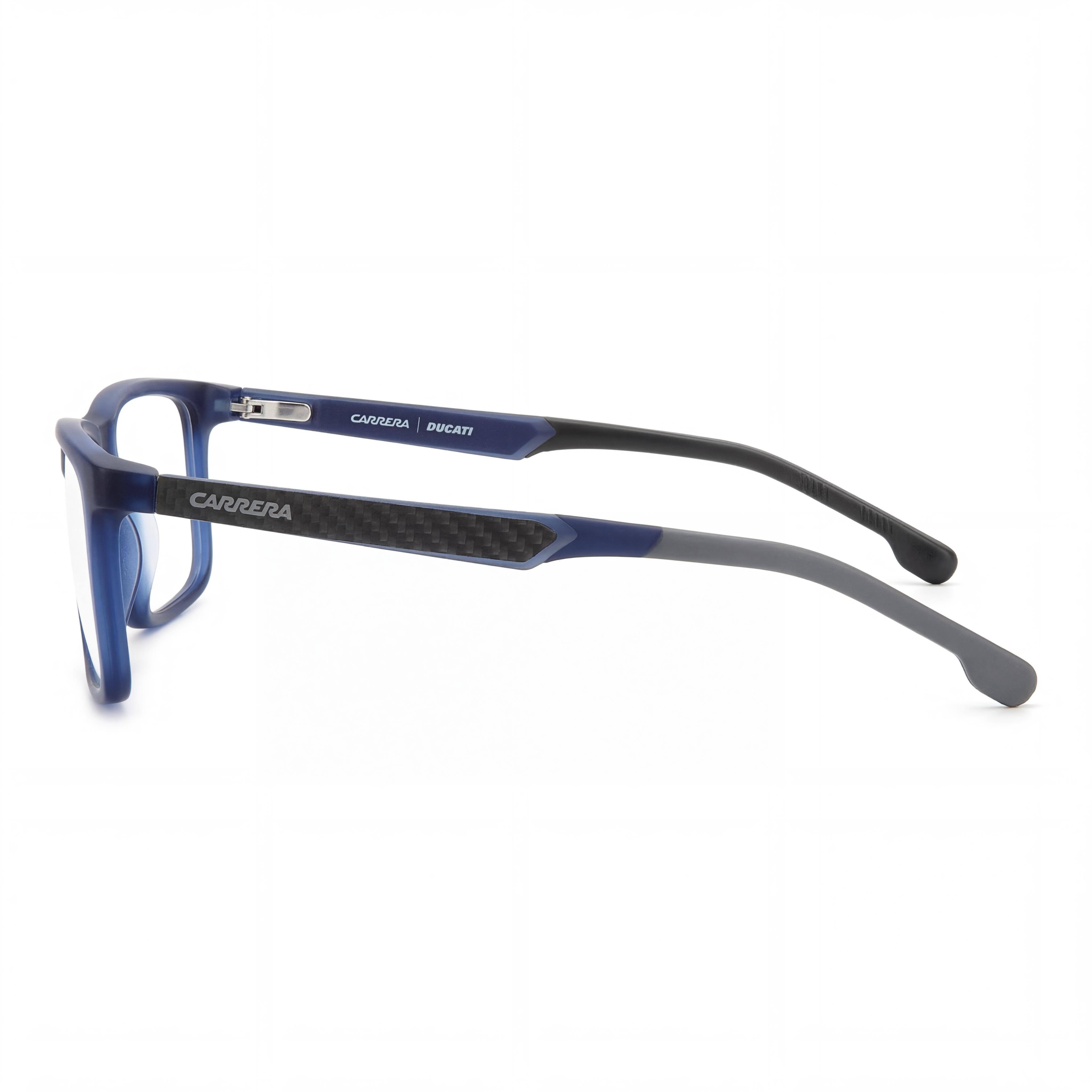 Gafas Carrera Carduc 026 unisex con montura de plástico azul mate y lentes de policarbonato, lentes de 55 mm, puente de 16 mm, varillas de 140 mm, Photo 2