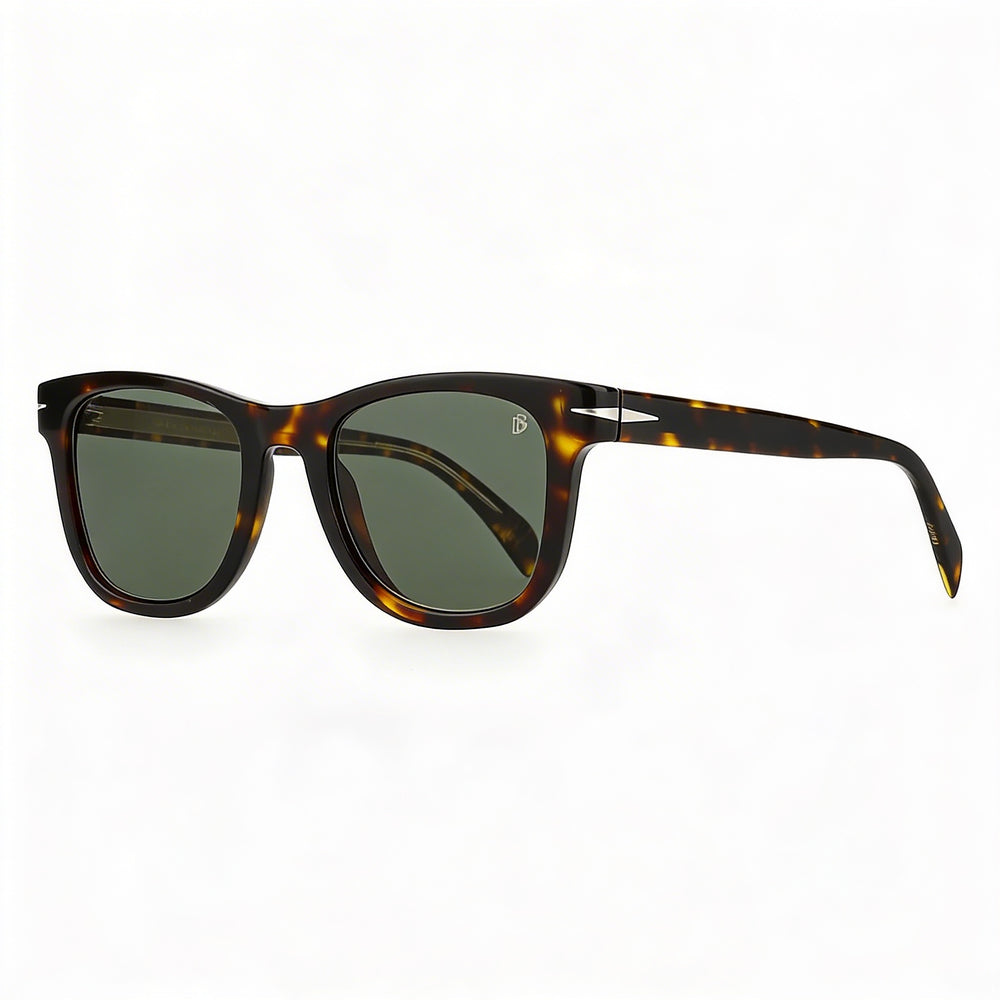David Beckham db 1006 Unisex Square Full Rim Acetate Frame Dark Havana Non-Polarized Sunglasses 50mm
