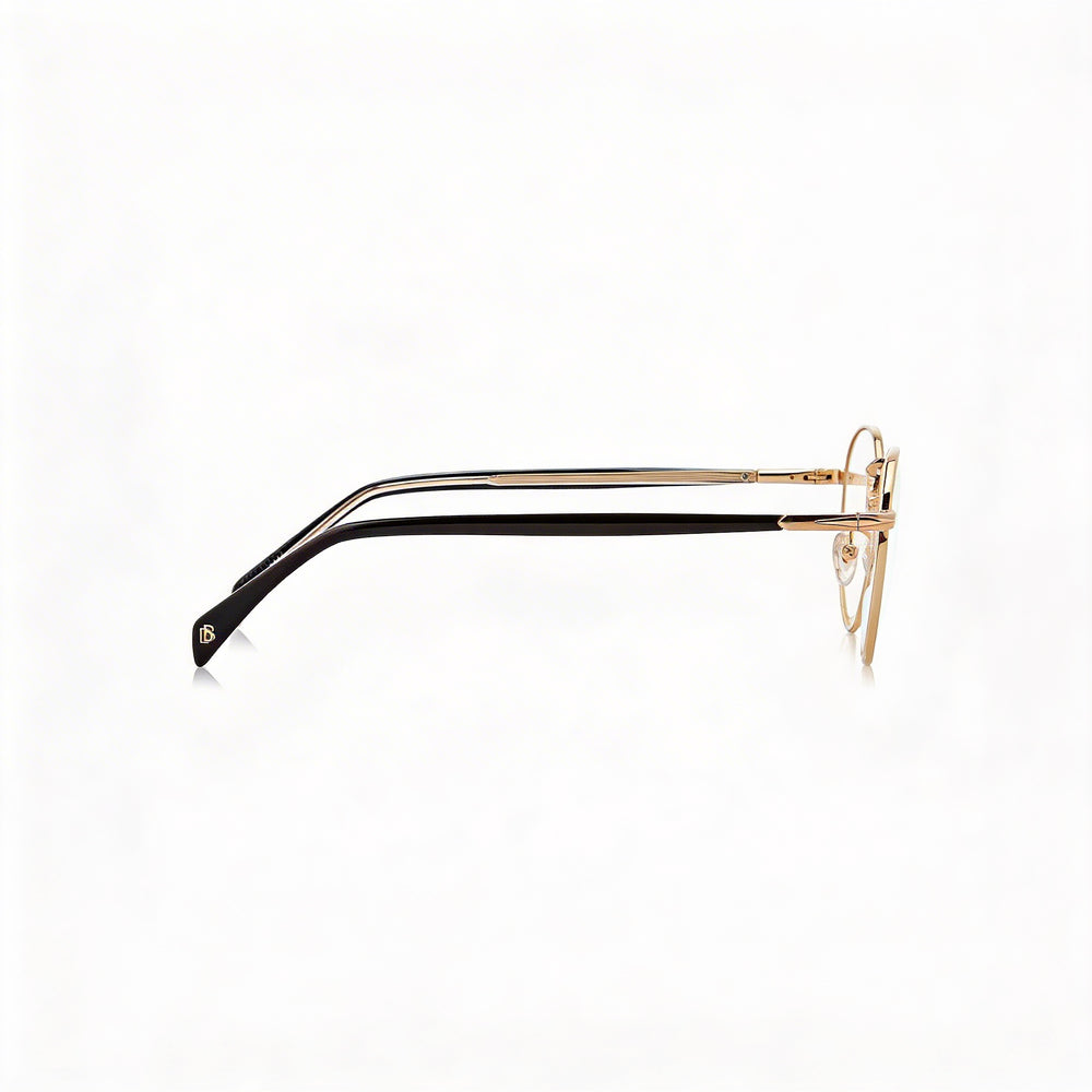David Beckham Db 1127 Modern Style Eyewear for Men, featuring an Alloy Steel Frame in Gold Black, 51mm