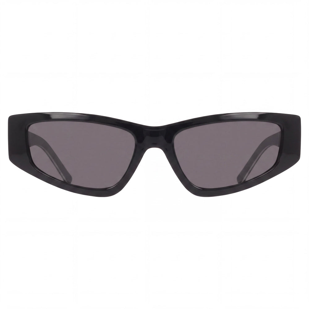 DKNY Classic Women's Black Acetate Sunglasses with Solid Smoke Lenses 100% UV Protection 55mm