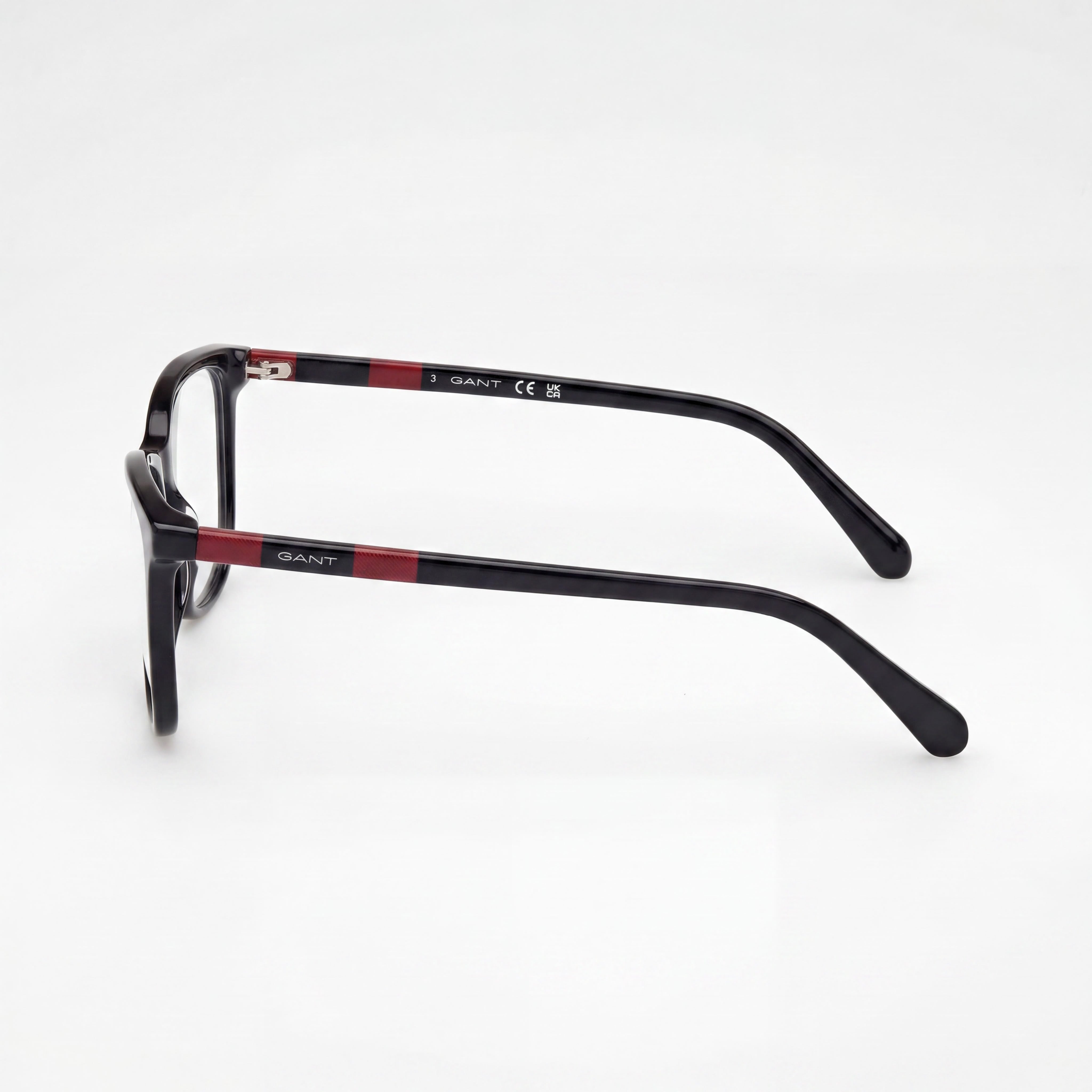 GANT Ga50014 Gafas de plástico negro brillante para mujer con 55 mm de ancho de lente, 13 mm de puente, 140 mm de longitud de patilla, Photo 3