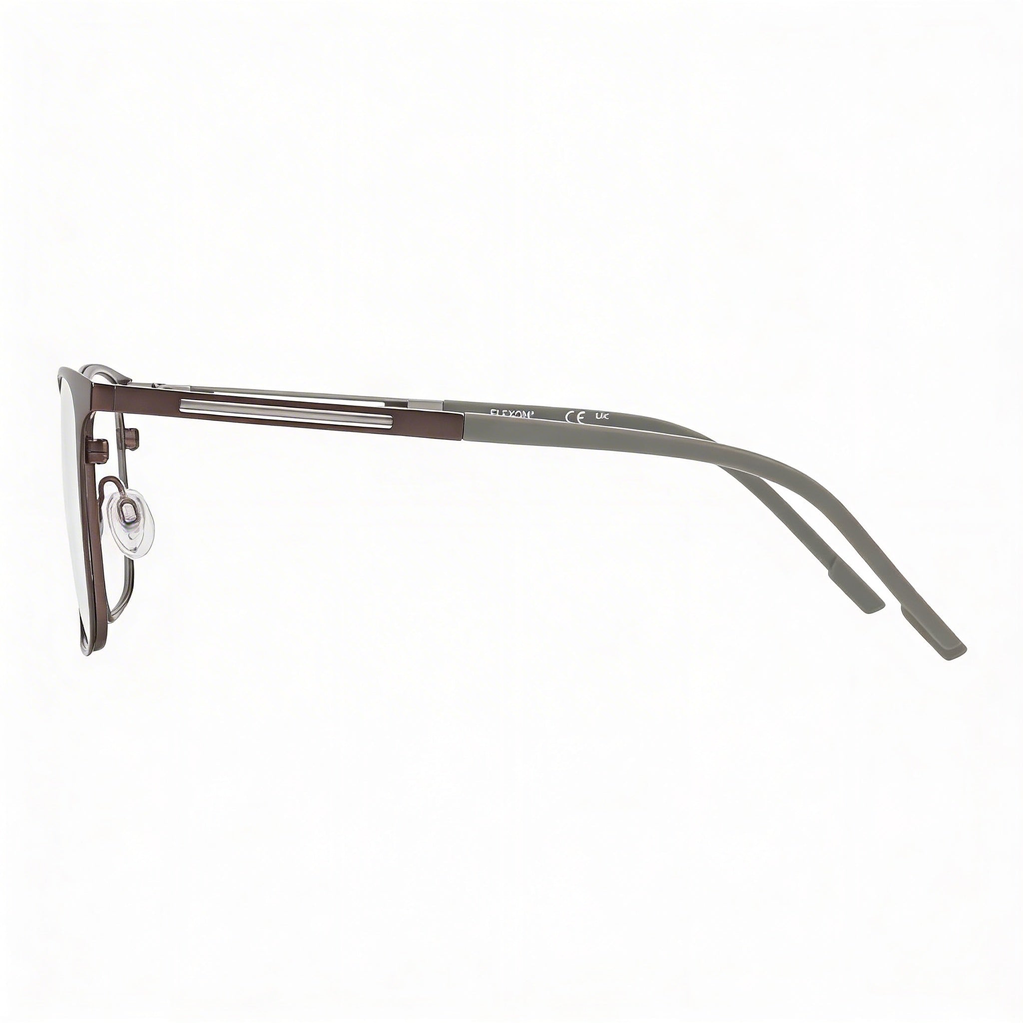 Flexon E1159 Men's Acetate Eyeglasses with Matte Dark Gunmetal Frame, Lens 54mm Bridge 18mm Temple 145mm, Photo 3