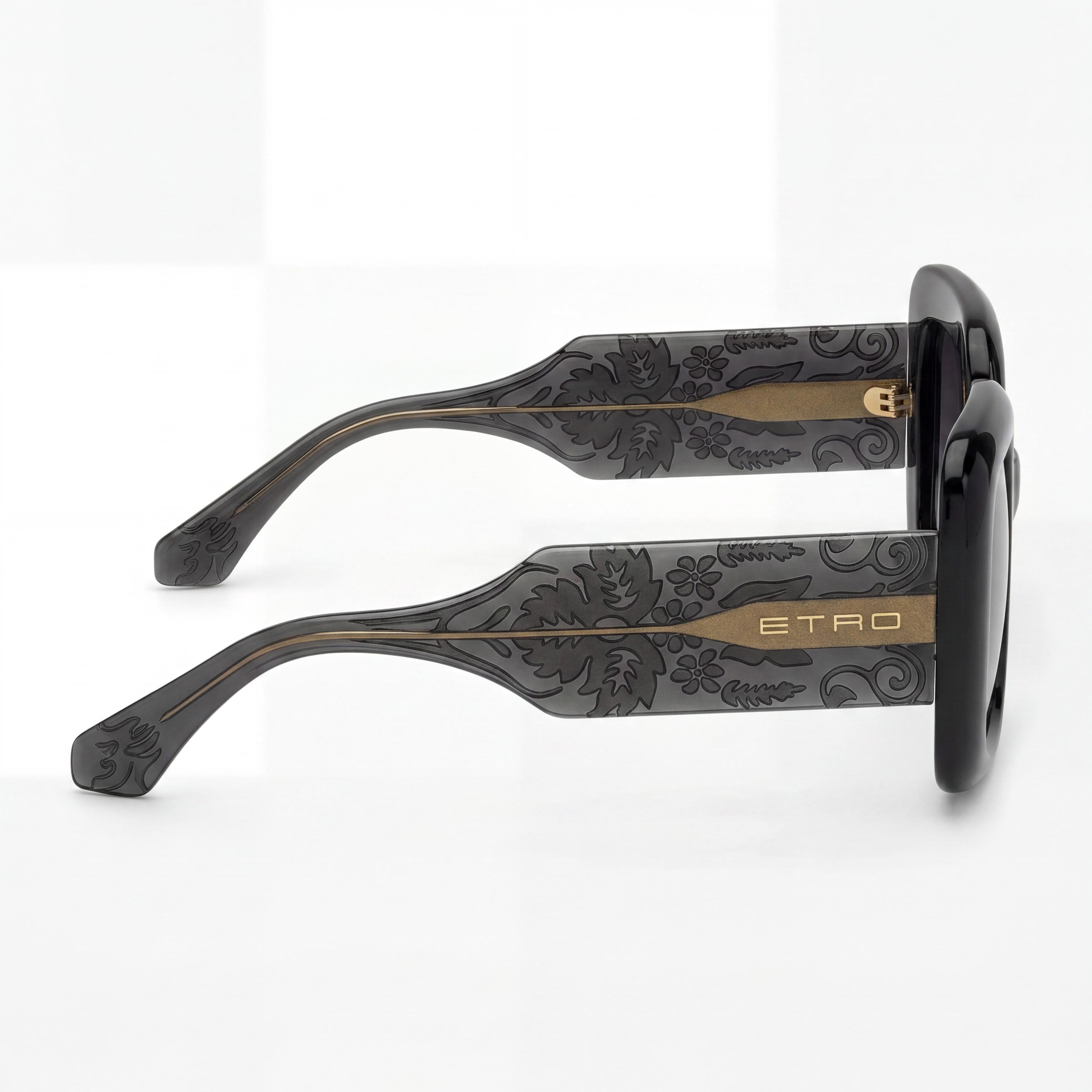 Etro Casual Women's Grey Polyamide Frame Non-Polarized Dark Grey Shaded Sunglasses 48-29-145mm, Photo 3