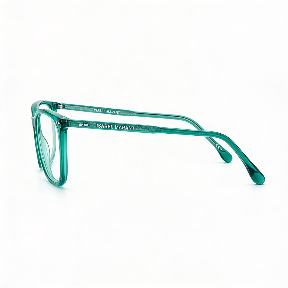 Gafas de sol Isabel Marant Modern para mujer con montura verde azulado, lentes de policarbonato verde azulado de 53 mm, puente de 18 mm, patillas de 145 mm