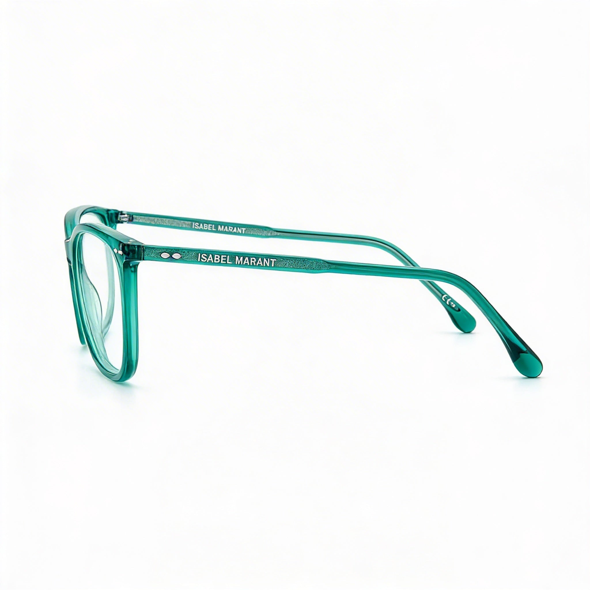 Gafas de sol Isabel Marant Modern para mujer con montura verde azulado, lentes de policarbonato verde azulado de 53 mm, puente de 18 mm, patillas de 145 mm, Photo 3
