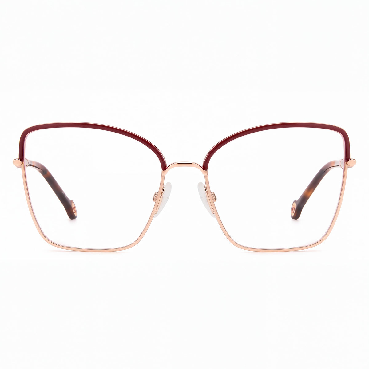 Carolina Herrera 0234 Women's Classic Style Red Gold Havana Metal Frame Eyeglasses 56mm Lens Width, Photo 2