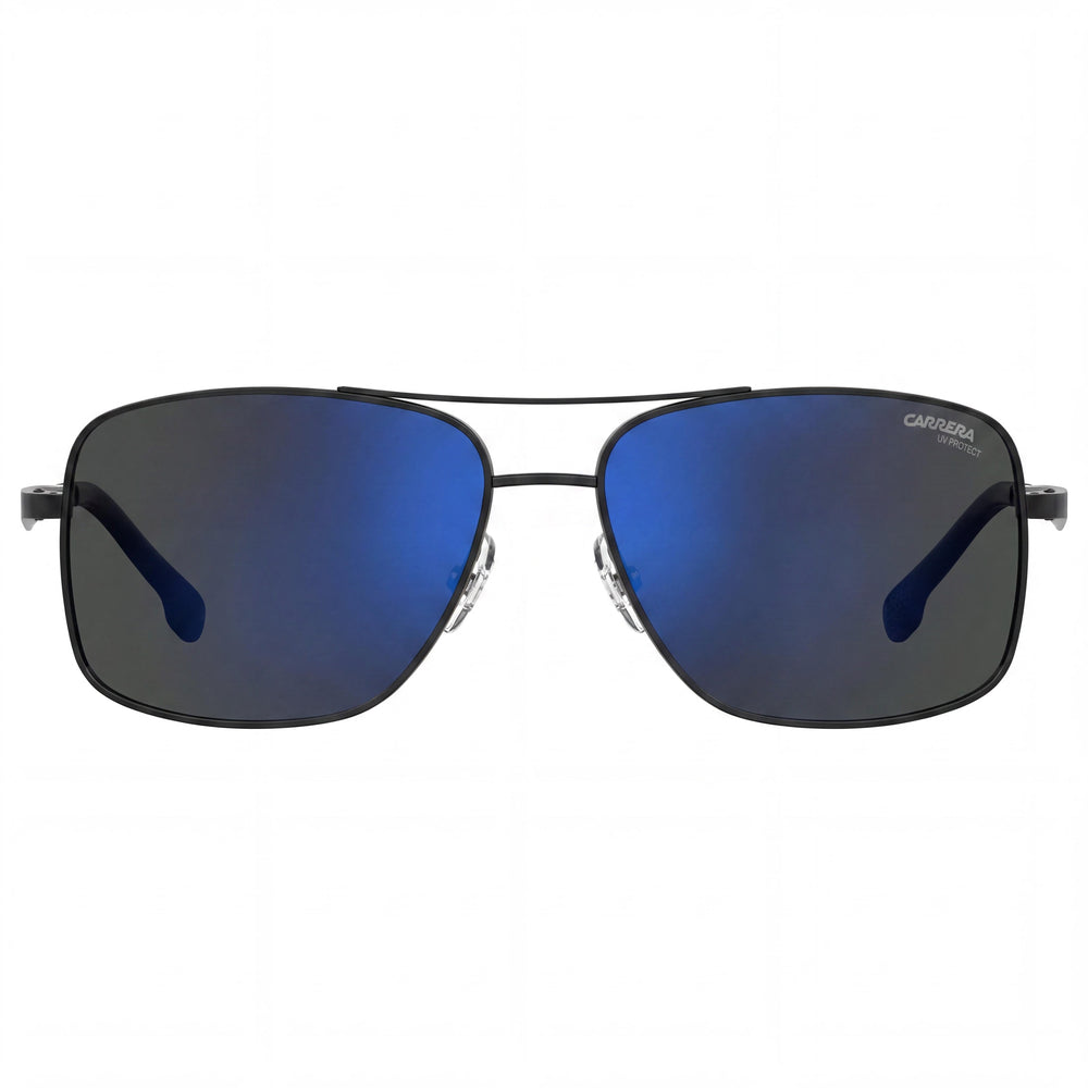 Carrera 8040/S Navigator Unisex Stainless Steel Black Gray Blue Mirror Blue Sky Mirror Lenses 60mm