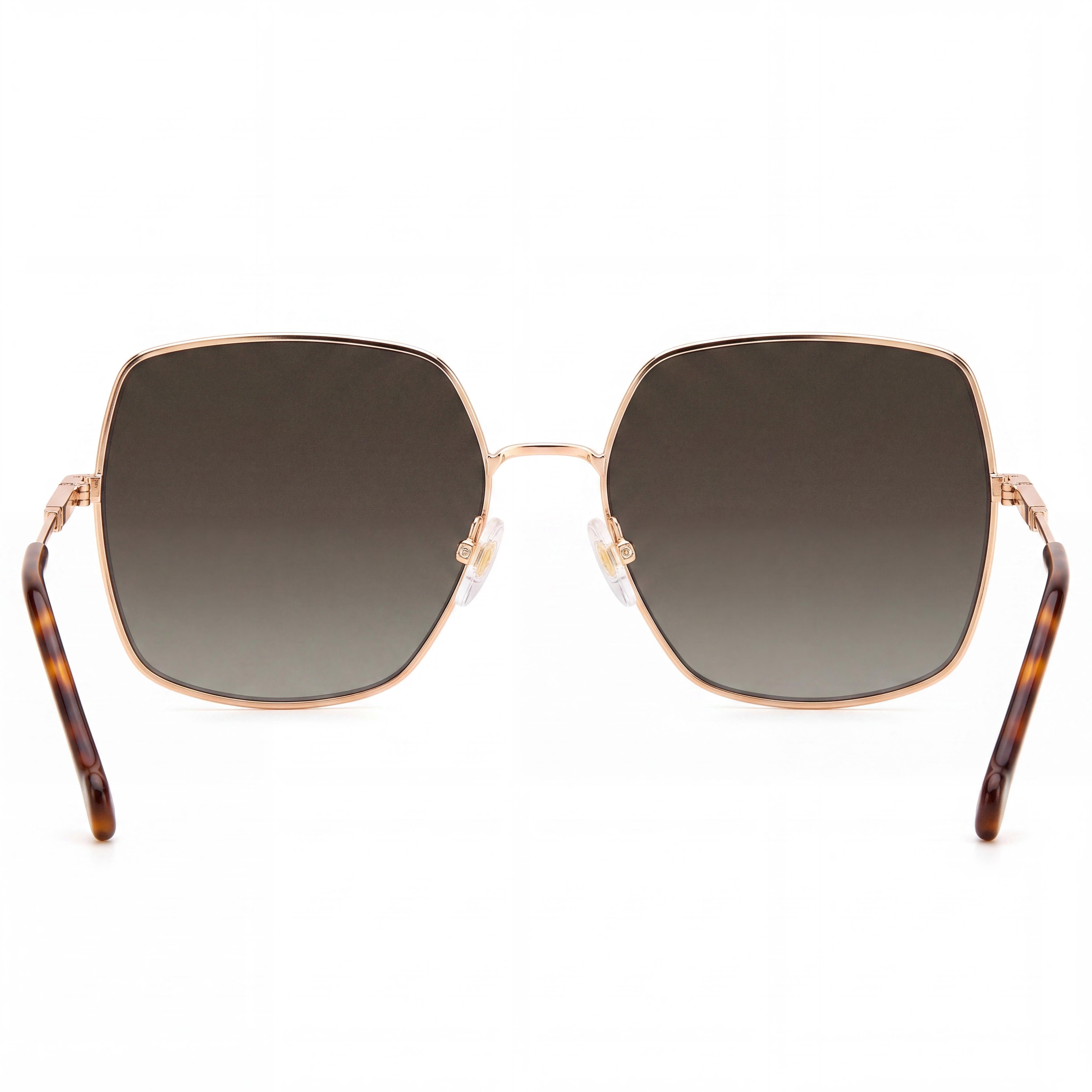 Carolina Herrera HER 0139/S Women's Classic Gold Copper Brown Shaded Metal Frame Gradient Brown Shaded Non-Polarized 60mm, Photo 2