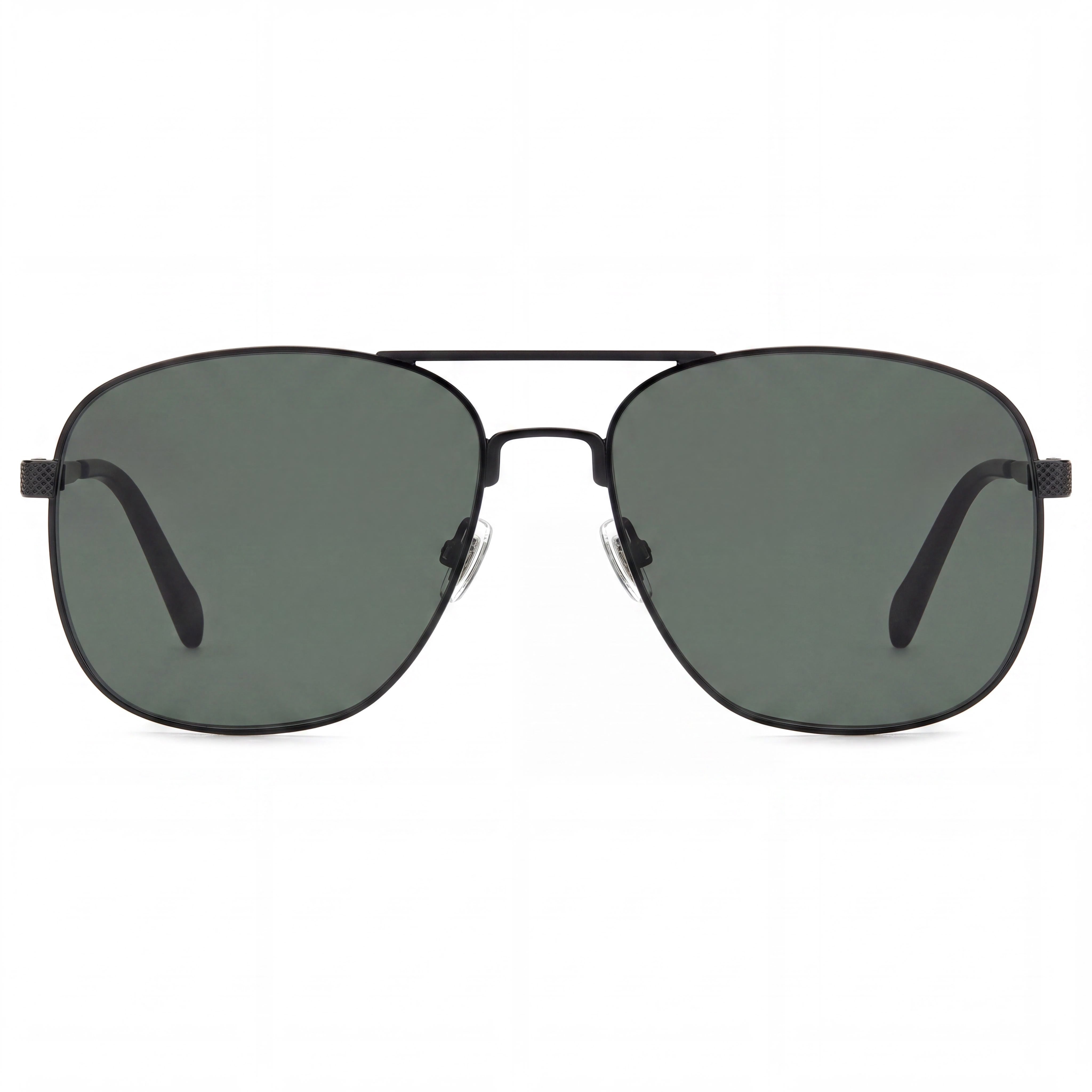 Fossil Fos 2143/G/S Women's Stainless Steel Matte Black Green Frame Green Lens UV 400 Sunglasses 60mm, Photo 2