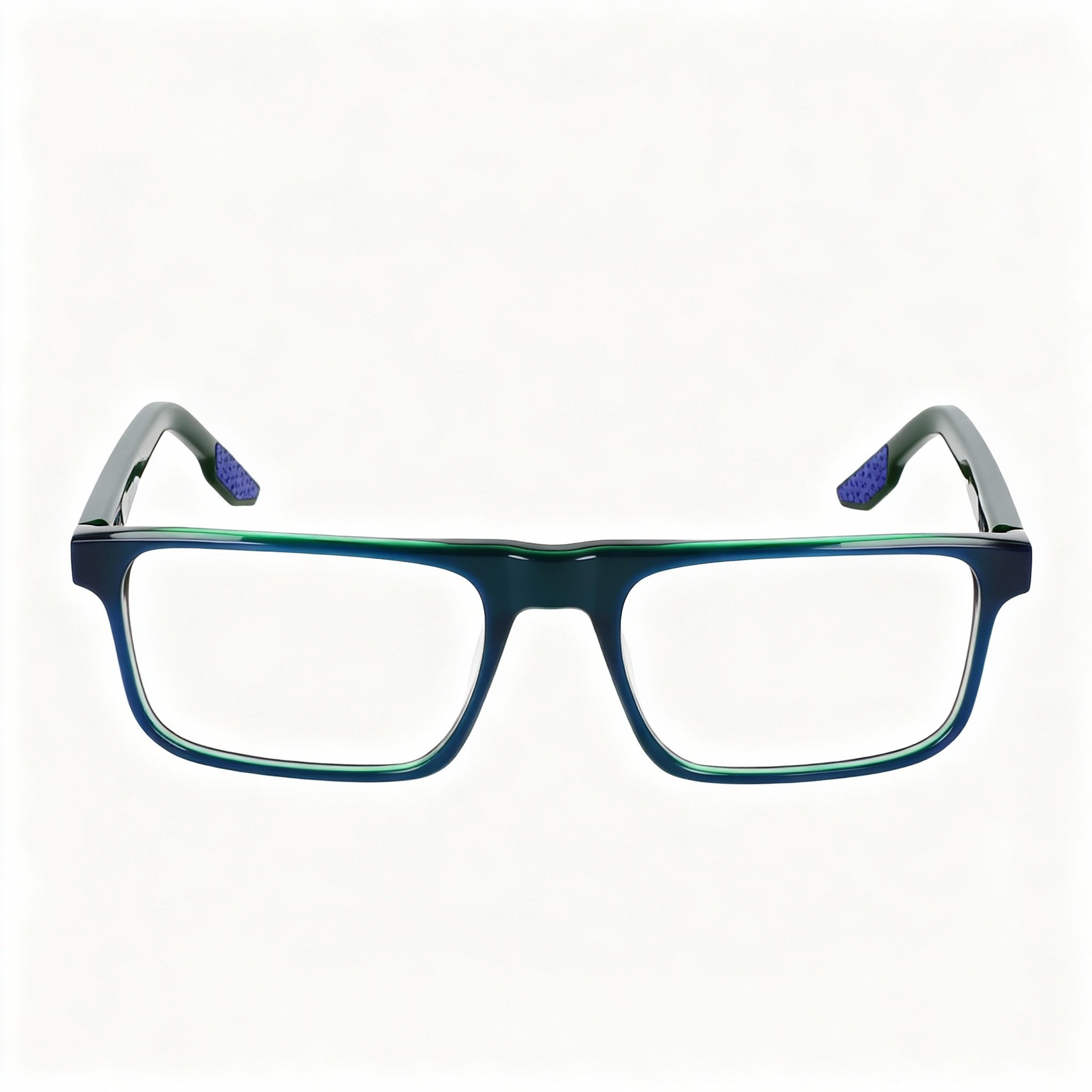 Nike 7161 Men's Acetate Frame Eyeglasses, Navy Tri-laminate, Non-Polarized Lenses, 54-18-145, Photo 3