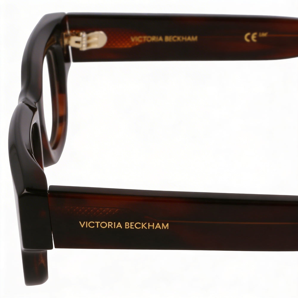 Gafas de vista Victoria Beckham Vb2671 para mujer, color marrón cuerno, con lentes transparentes de demostración, graduadas (51-19-145)