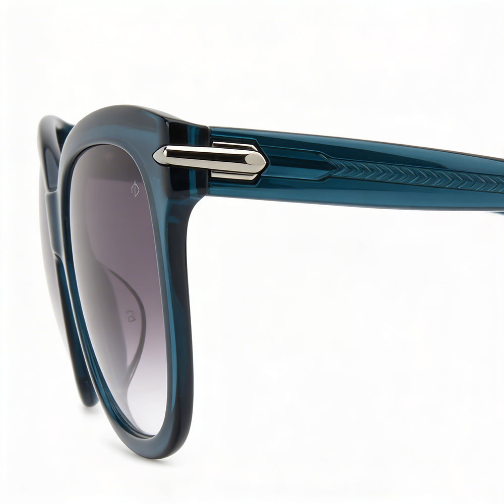 Rag & Bone Casual Women's Green Acetate Frame Sunglasses with Grey Doubleshade Polycarbonate Lenses 55-18-145