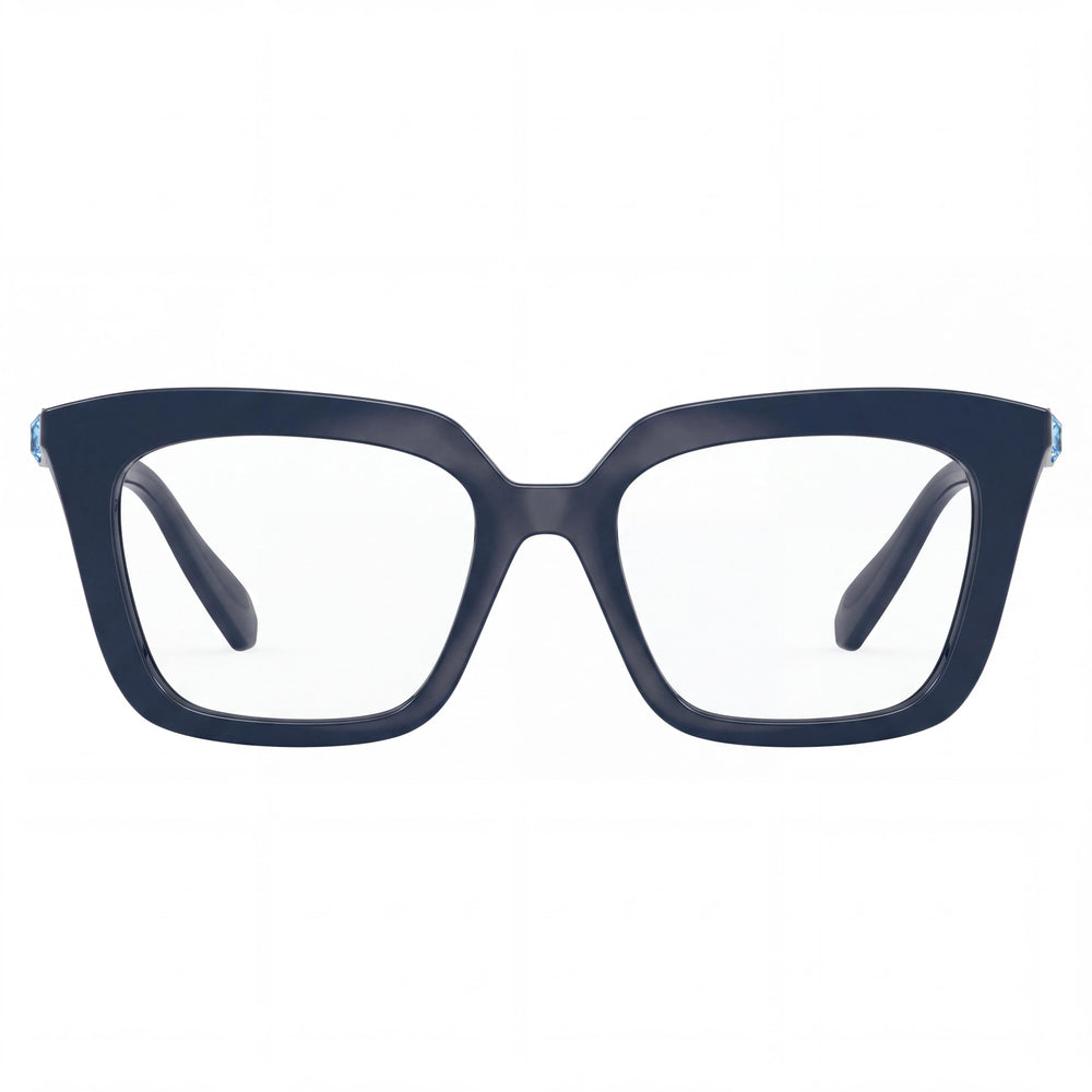 Montura de gafas graduadas Swarovski Sk2043 para mujer, cuadrada, de plástico, color azul, 51-18-140