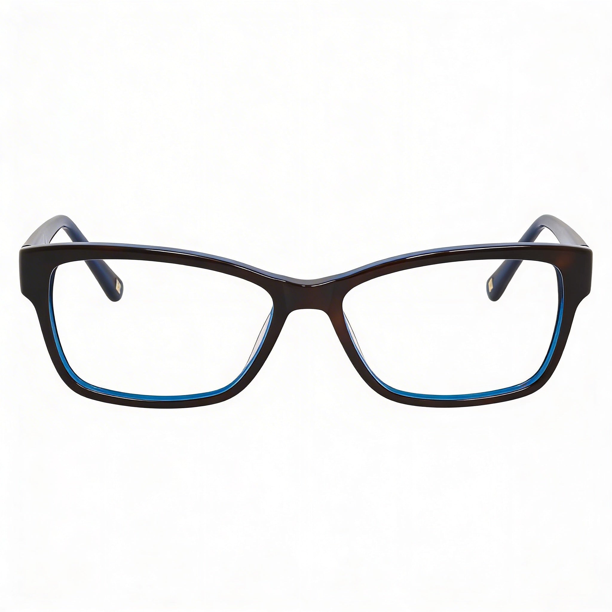 Liz Claiborne Modelo 616 Montura Rectangular de Plástico para Mujer, sin cristales, Havana Blue 55mm, Photo 2