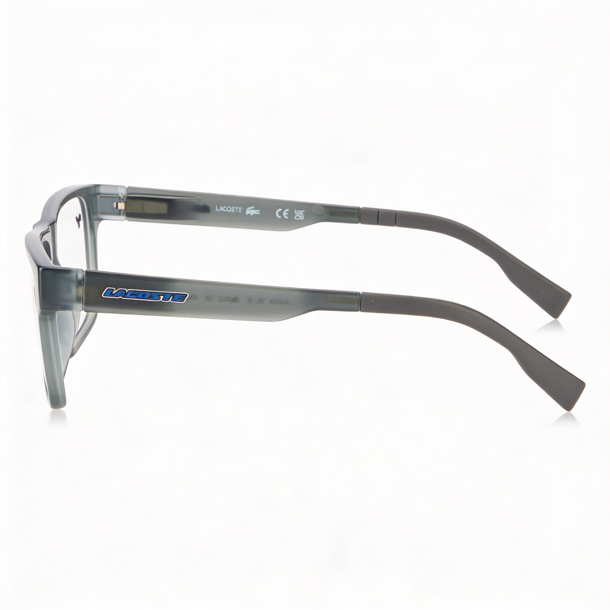 Gafas Lacoste L3655 Lumi Iniettato Modern Modified Rectangle de policarbonato para mujer, 49 mm, color gris, Photo 3