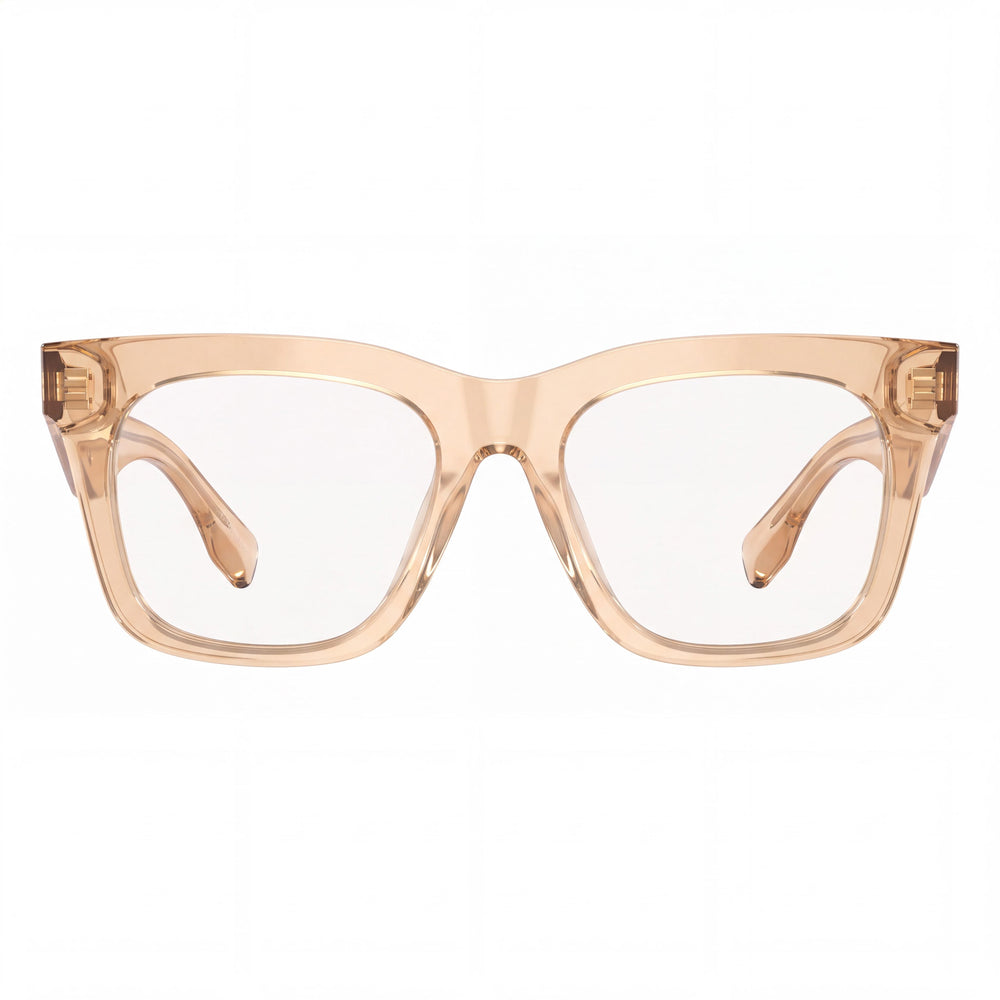 BURBERRY Unisex Classic Eyeglass Frames in Brown, featuring Clear Demo Lenses, and are Prescription Ready