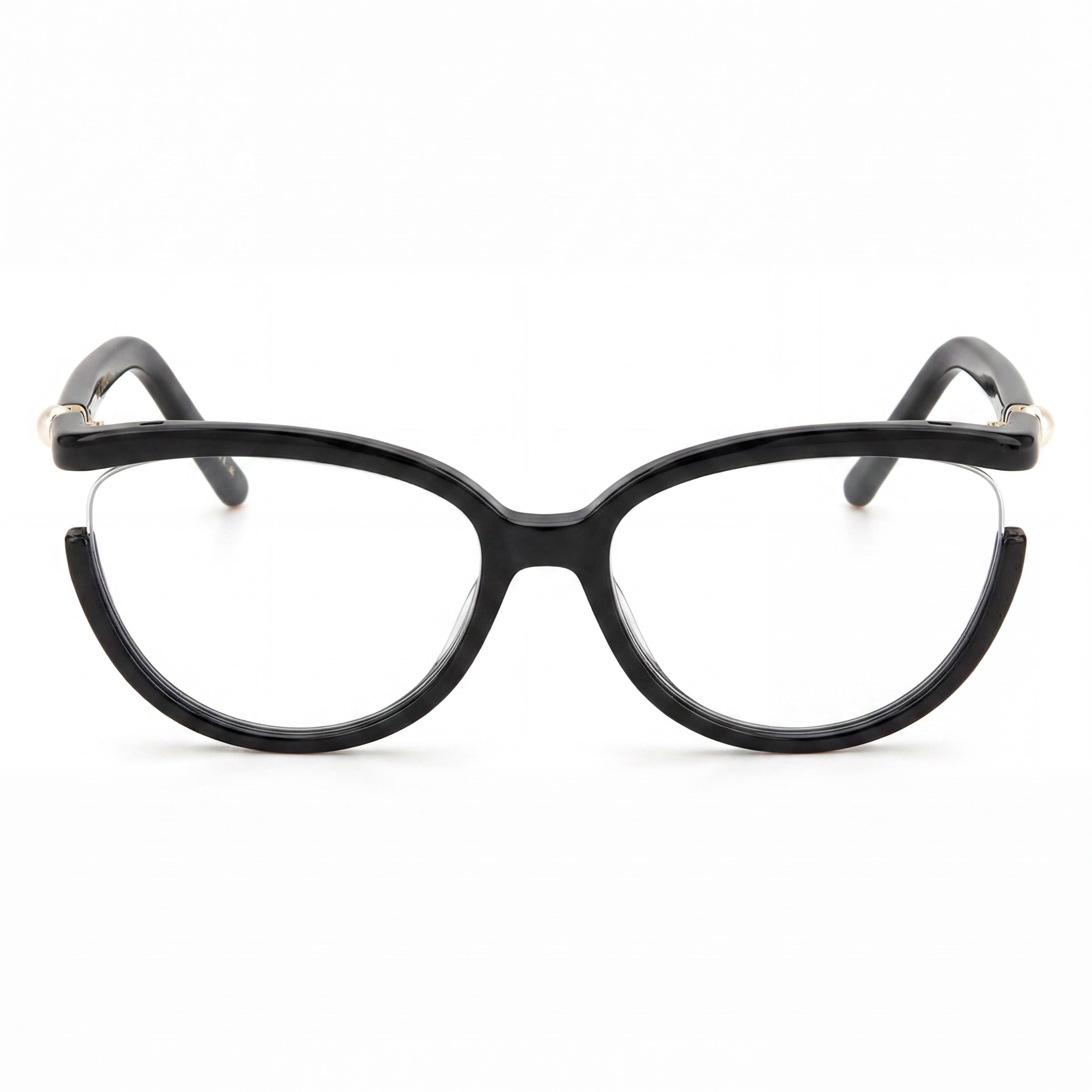 Carolina Herrera Casual Women's Transparent Black Polyamide Frame Eyewear with Black Lenses 55-18-140mm, Photo 2