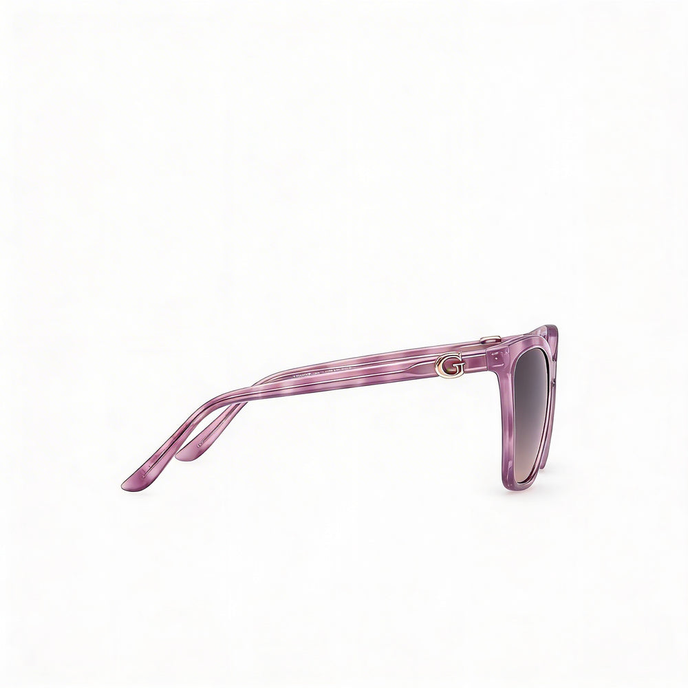 GUESS Gu00191 Women's Injected Frame Violet Havana Sunglasses, Gradient Mirror Violet Lenses, UV 400, 56mm