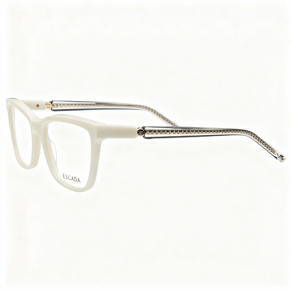 Escada Classic Women's Eyeglasses with Ivory Acetate Frame, 54mm Lens, 17mm Bridge, 140mm Temple