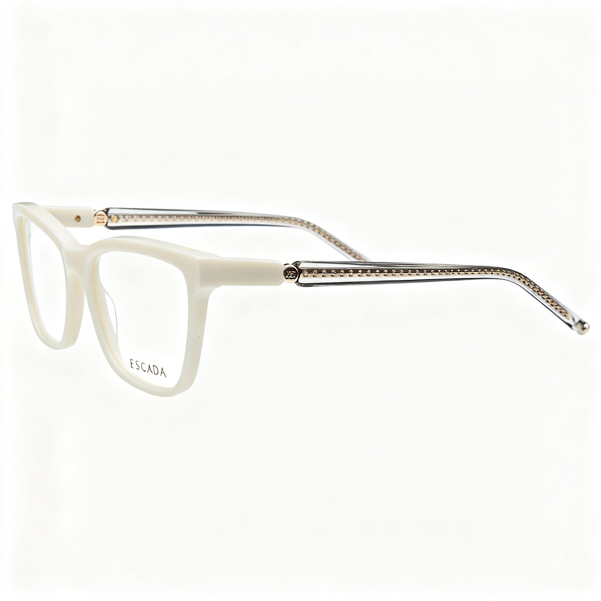 Escada Classic Women's Eyeglasses with Ivory Acetate Frame, 54mm Lens, 17mm Bridge, 140mm Temple, Photo 3