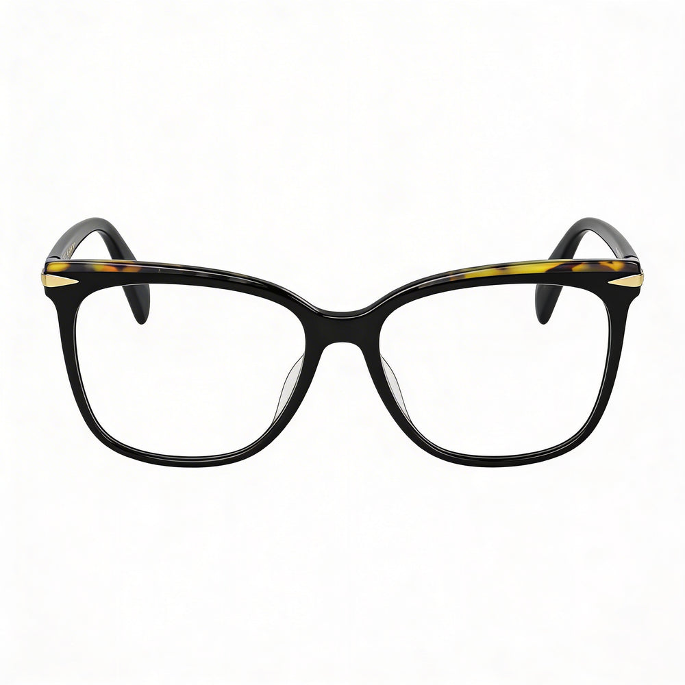 Gafas Rag & Bone Rnb 3024 de metal negro para mujer con lentes de demostración de policarbonato transparentes de 53 mm