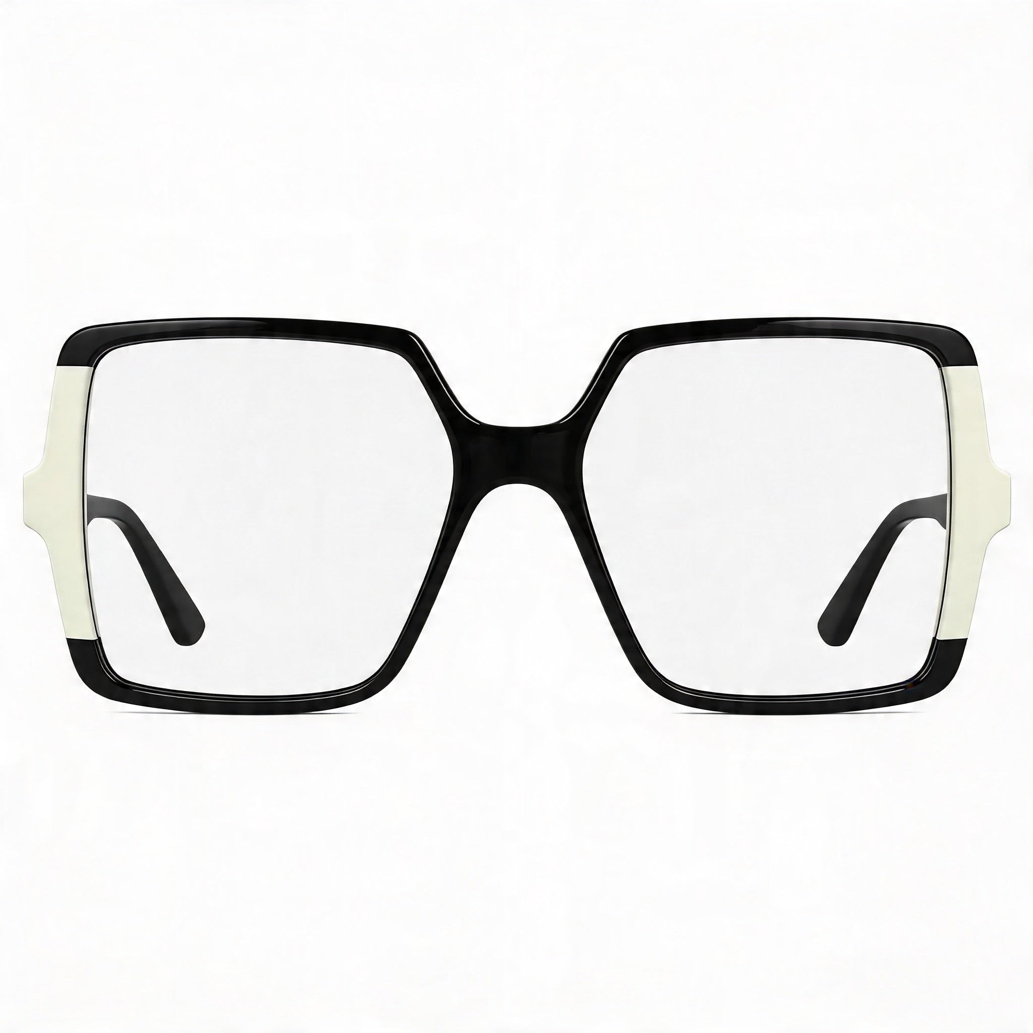 KARL LAGERFELD Kl6169 Unisex Acetate Black/White Transparent Polycarbonate Eyeglasses 54mm, Photo 3