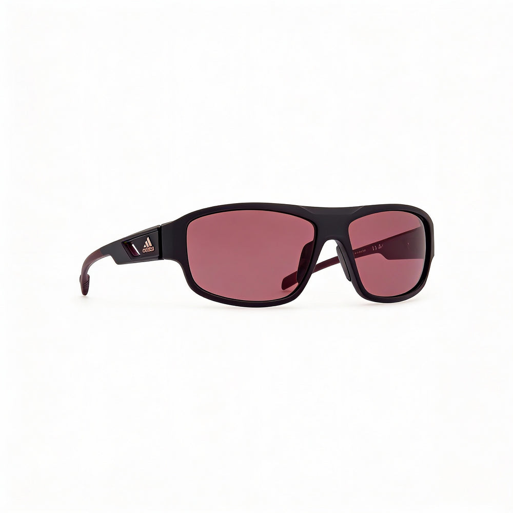Gafas unisex adidas Sp0045 de plástico en color burdeos, negro mate, con lentes rojo burdeos no polarizadas y protección UV (61-15-130)