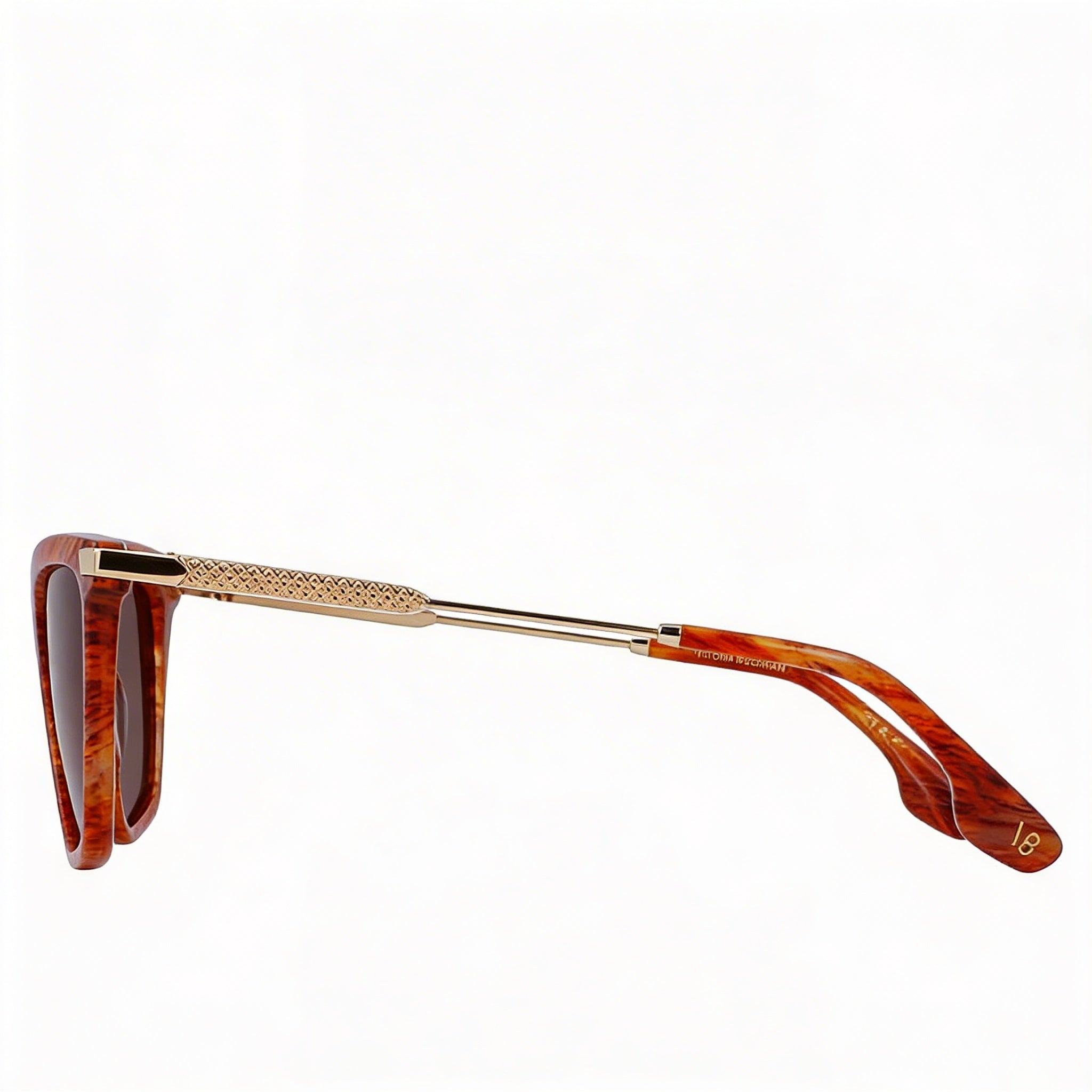 Gafas de sol modernas Victoria Beckham para mujer con montura de acetato en color ámbar y lentes de policarbonato de 57 mm., Photo 3