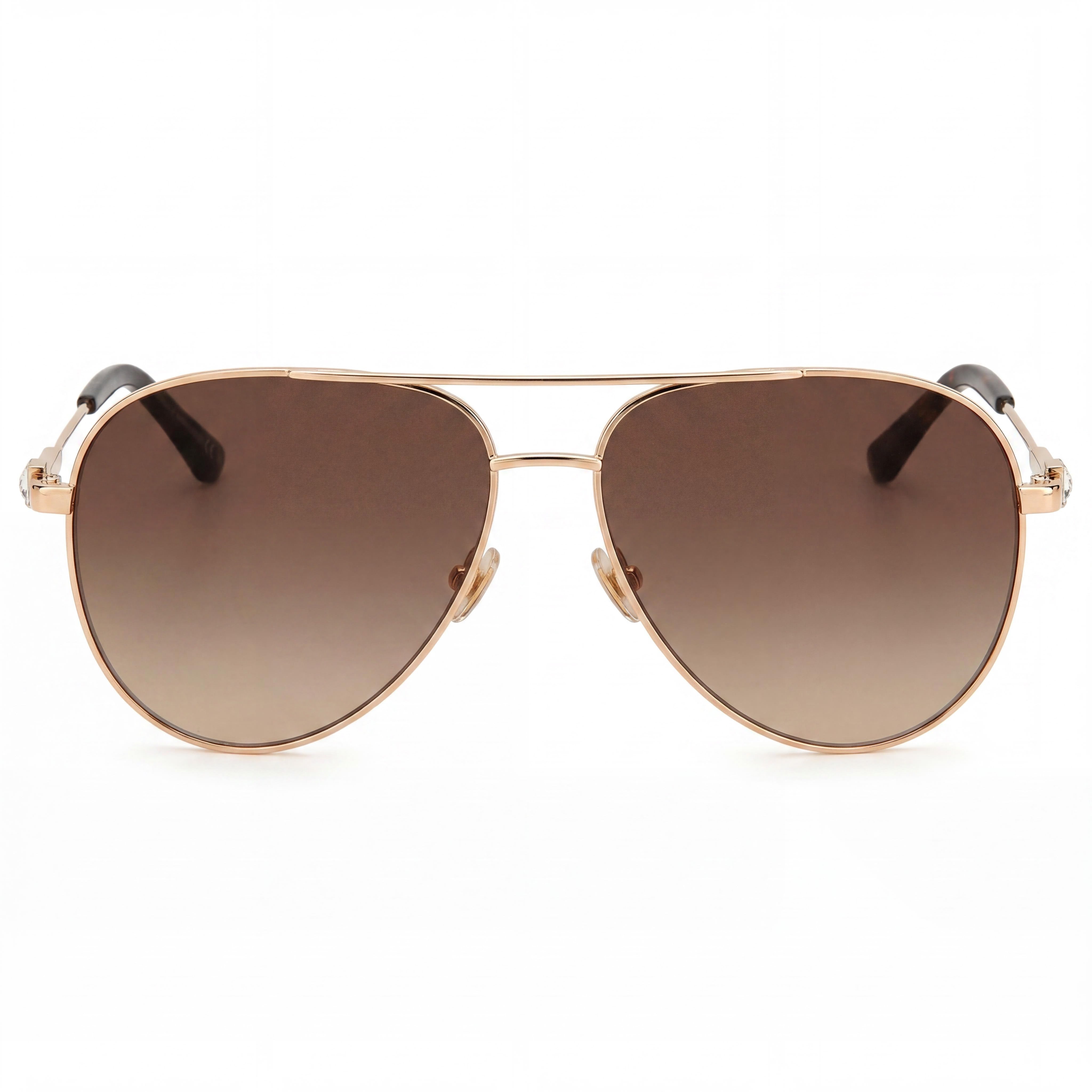 Gafas de sol Jimmy Choo para mujer, clásicas, de acero inoxidable, color dorado y cobre, de policarbonato y protección UV, 60 mm, Photo 2