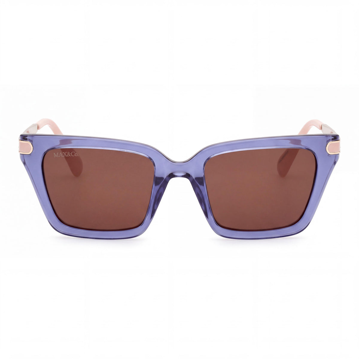 Max & Co. Modern Women's Brilliant Blue Plastic Frame Sunglasses with Shiny Blue Lenses 50mm, Photo 2