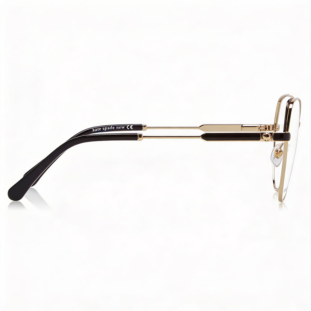 Kate Spade New York Zeena/G Women's Gold Black Stainless Steel Clear Demo Lenses Prescription Ready 54mm