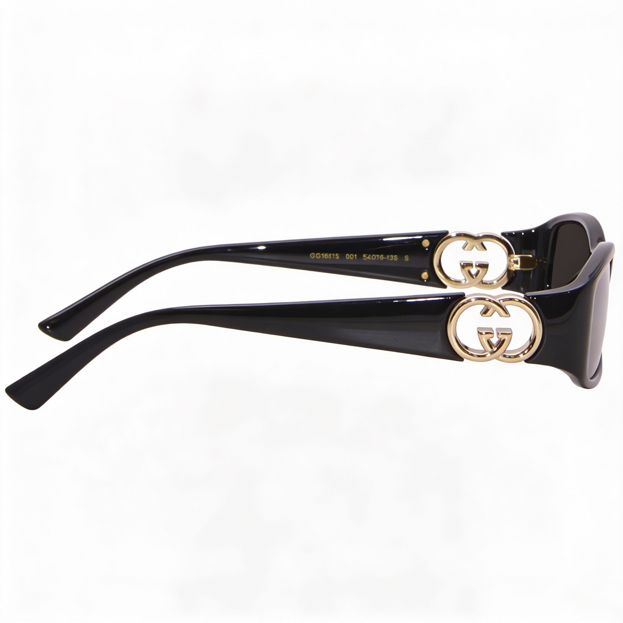 Gucci Gg1661s Women's Rectangular Non-Polarized Injection Frame Black Grey 54mm Sunglasses, Photo 2