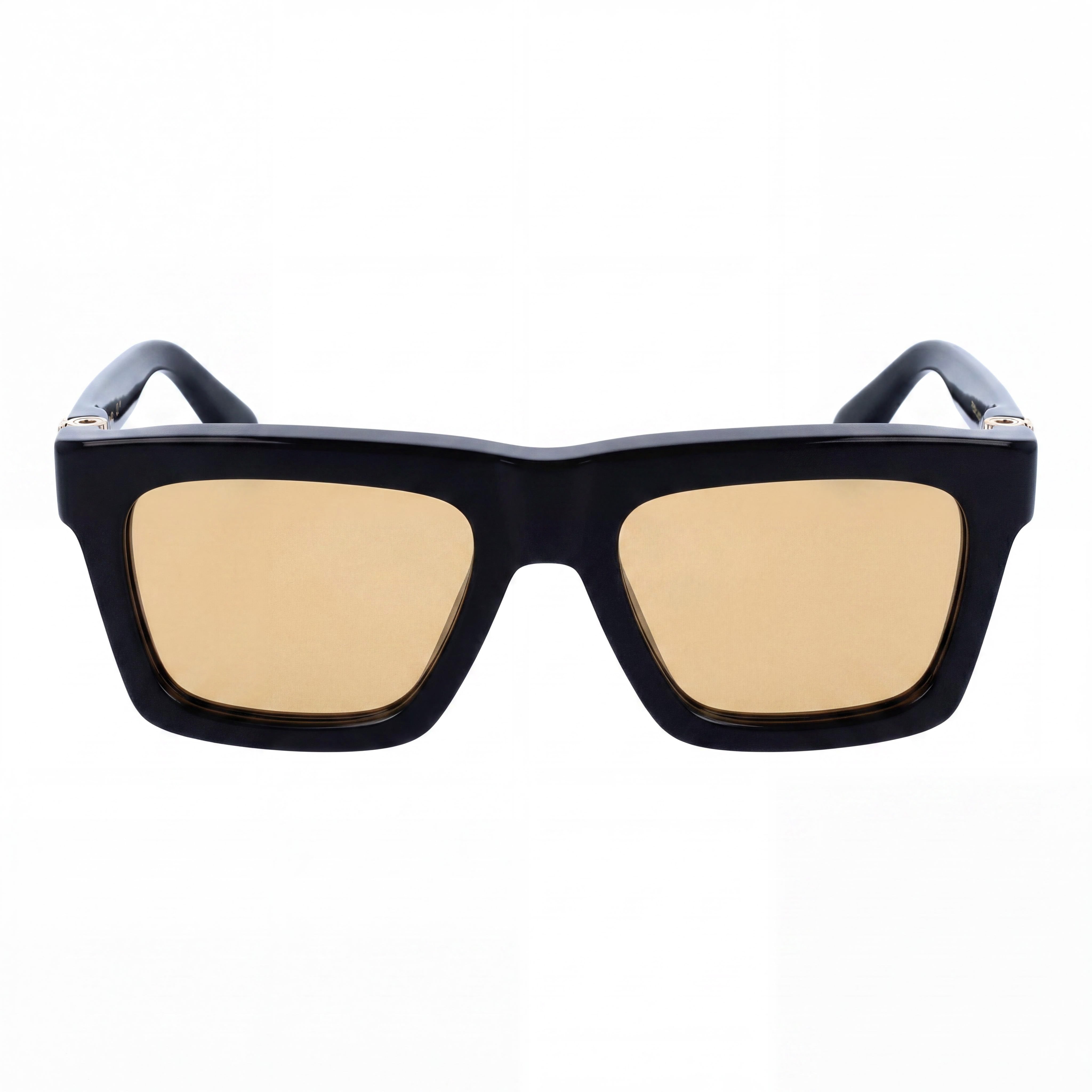 Ferragamo Modern Men's Acetate Frame Sunglasses in Black Gold with UV 400 Protection, 54mm Lens Width, Photo 2