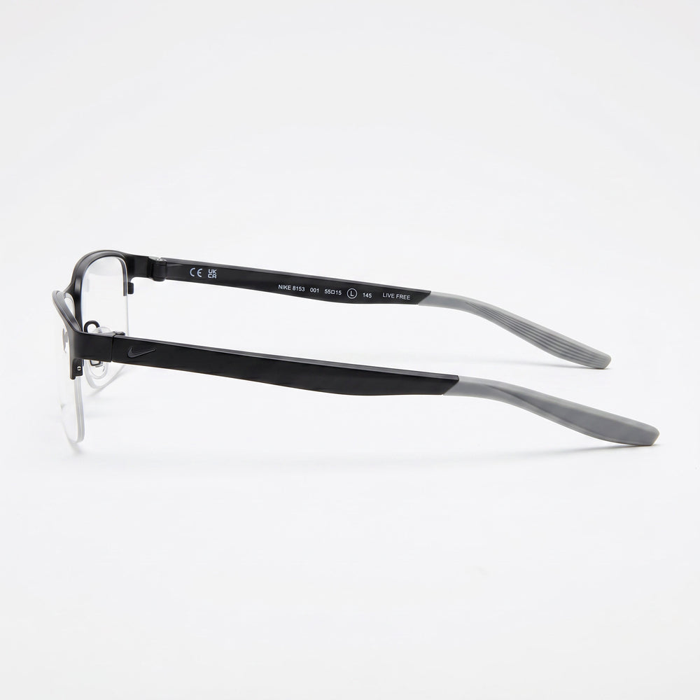 Nike Modern Unisex Metal Frame Satin Black Matte Black with Polycarbonate Satin Black Matte Black 55mm
