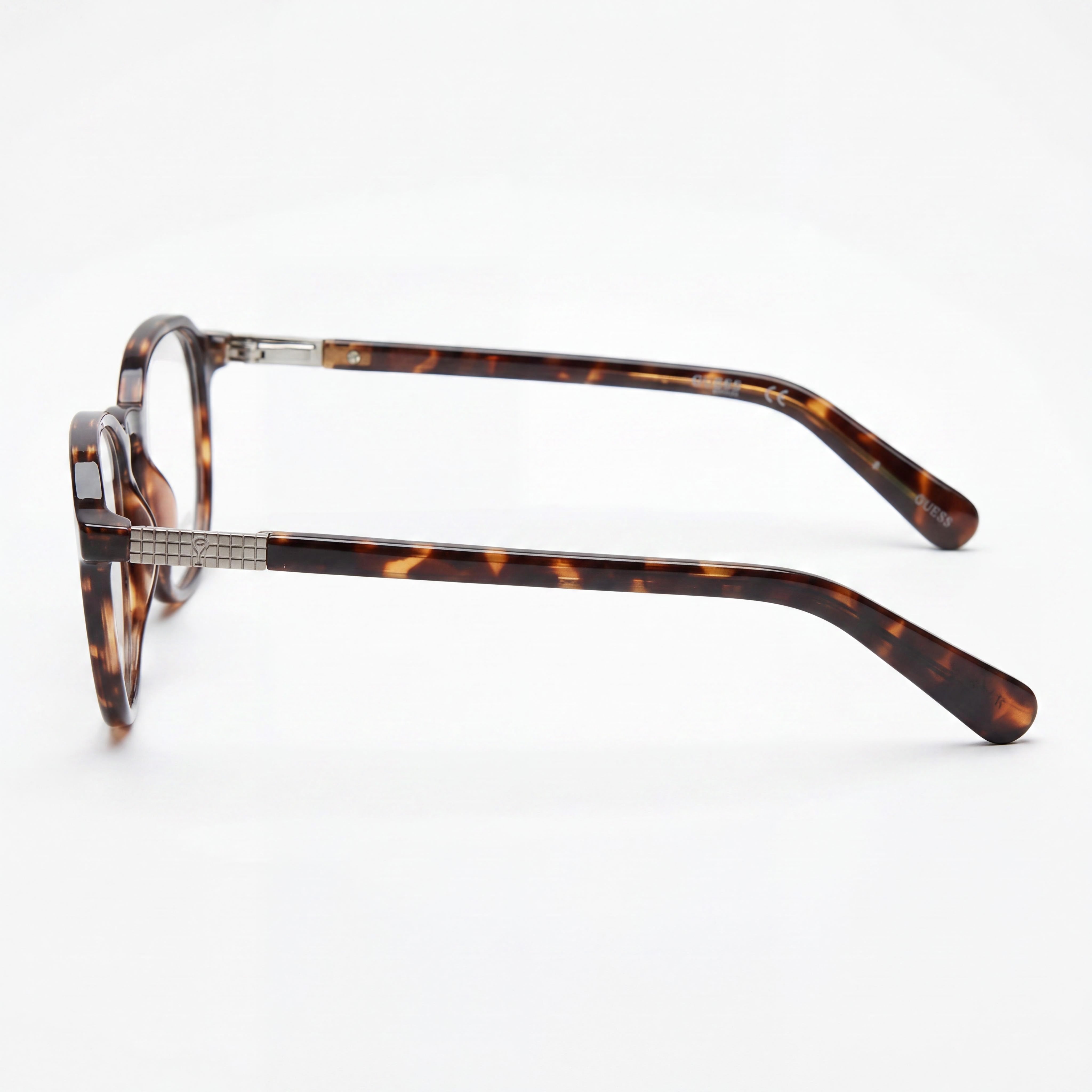Guess Casual Unisex Blonde Havana Plastic Frame Transparent Non- Lenses Eyewear 53mm, Photo 2