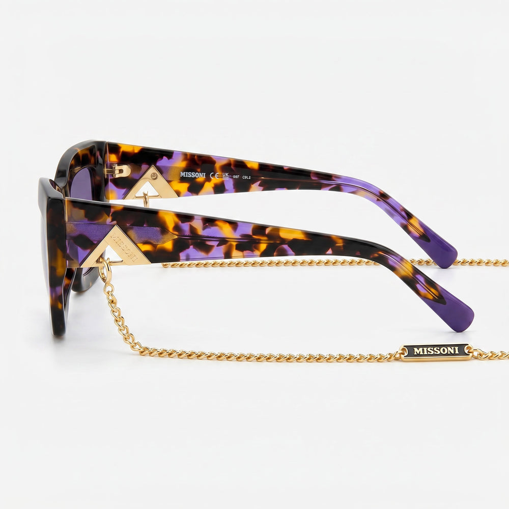 M Missoni Missoni Gafas de Sol Unisex Violeta Degradado Lentes con Protección UV Marco de Plástico 53mm