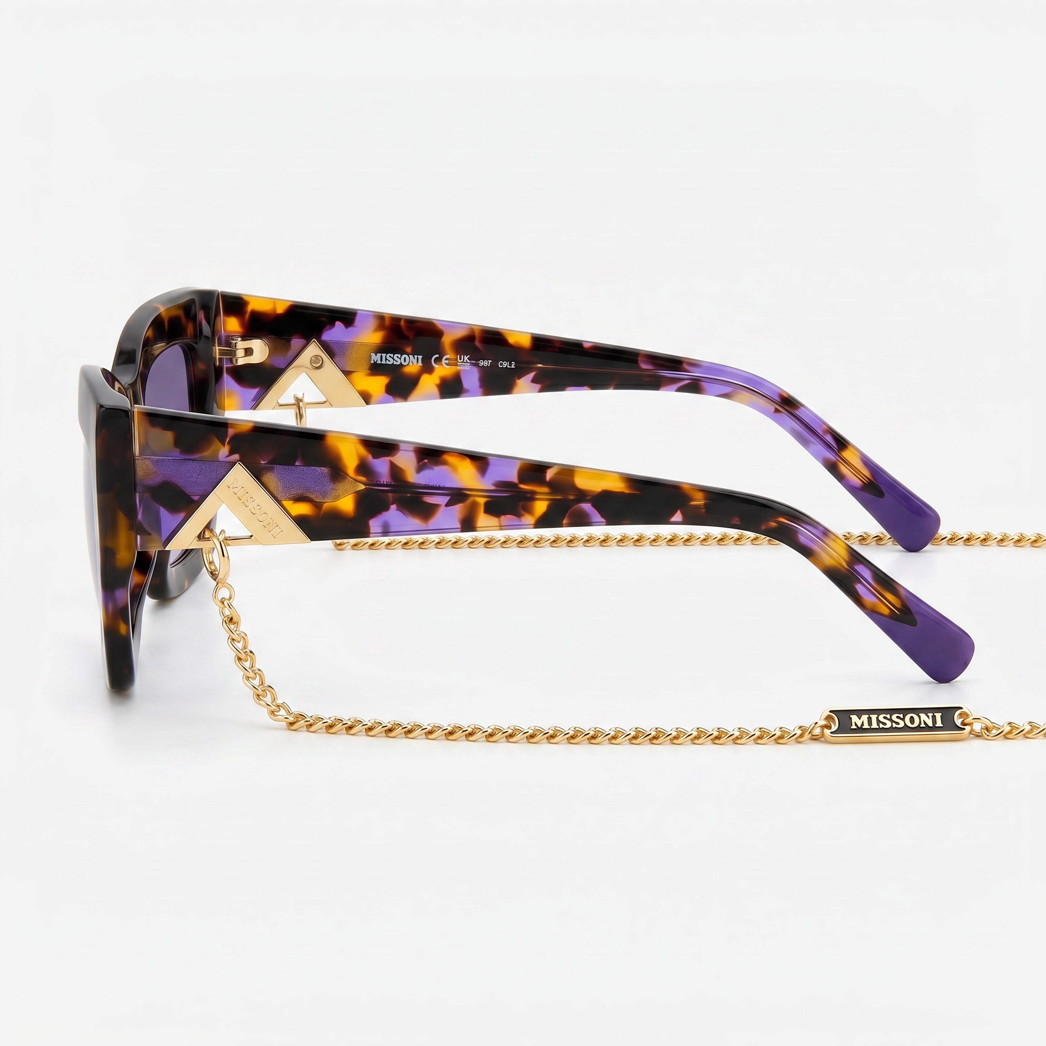 M Missoni Missoni Gafas de Sol Unisex Violeta Degradado Lentes con Protección UV Marco de Plástico 53mm, Photo 2
