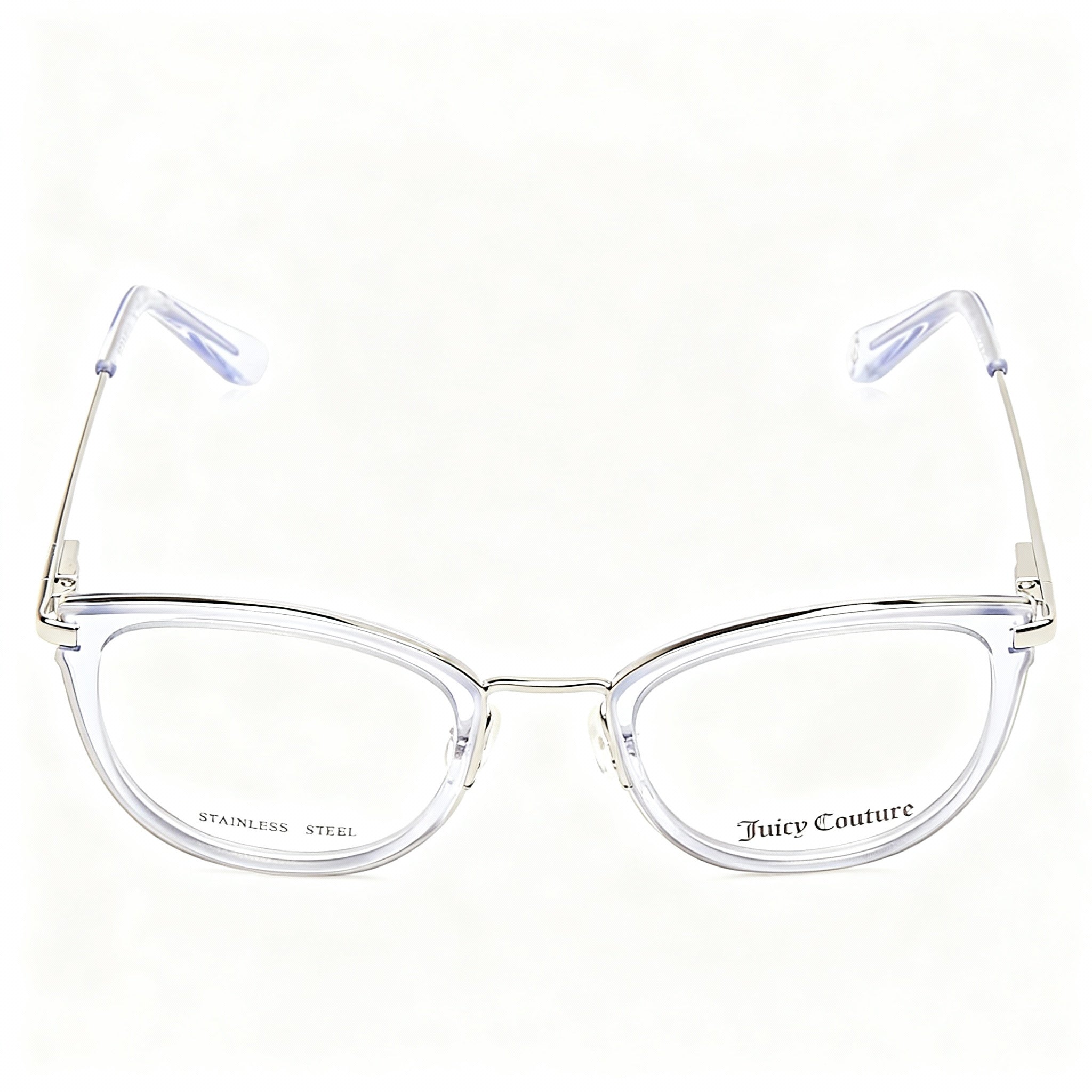 Juicy Couture Modern Women's Transparent Azure Blue Polyamide Eyeglasses, Crystal Azure Non-polarised Polycarbonate Lenses 50mm, Photo 3