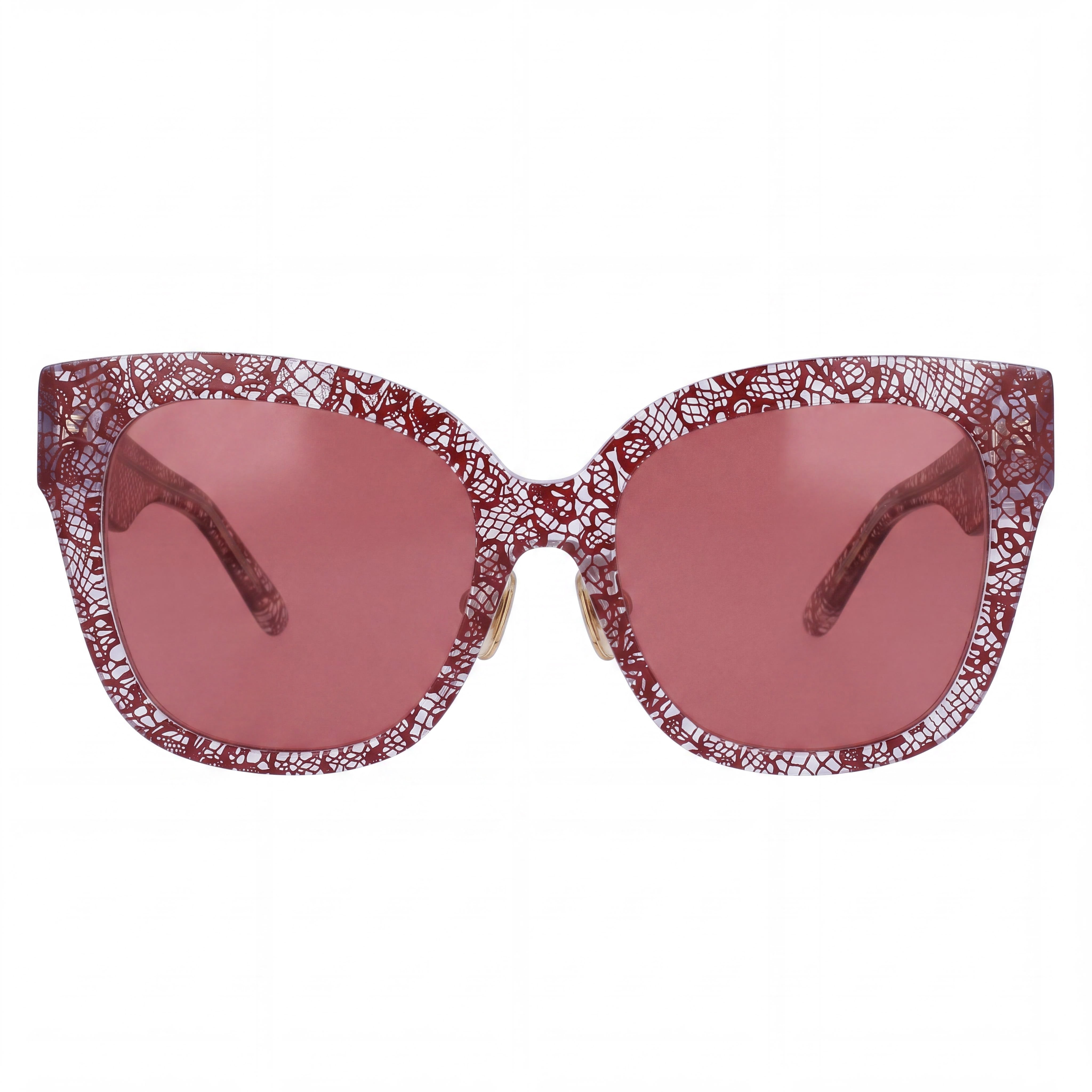 bebe Bb7248 Women's Berry Lace Plastic Frame Eyewear, Non-Polarized with UV Protection, 56-18-140, Photo 2