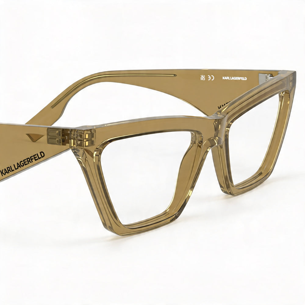 KARL LAGERFELD Kl6195 Women's Light Brown Metal Acetate Frame 54mm Eyeglasses