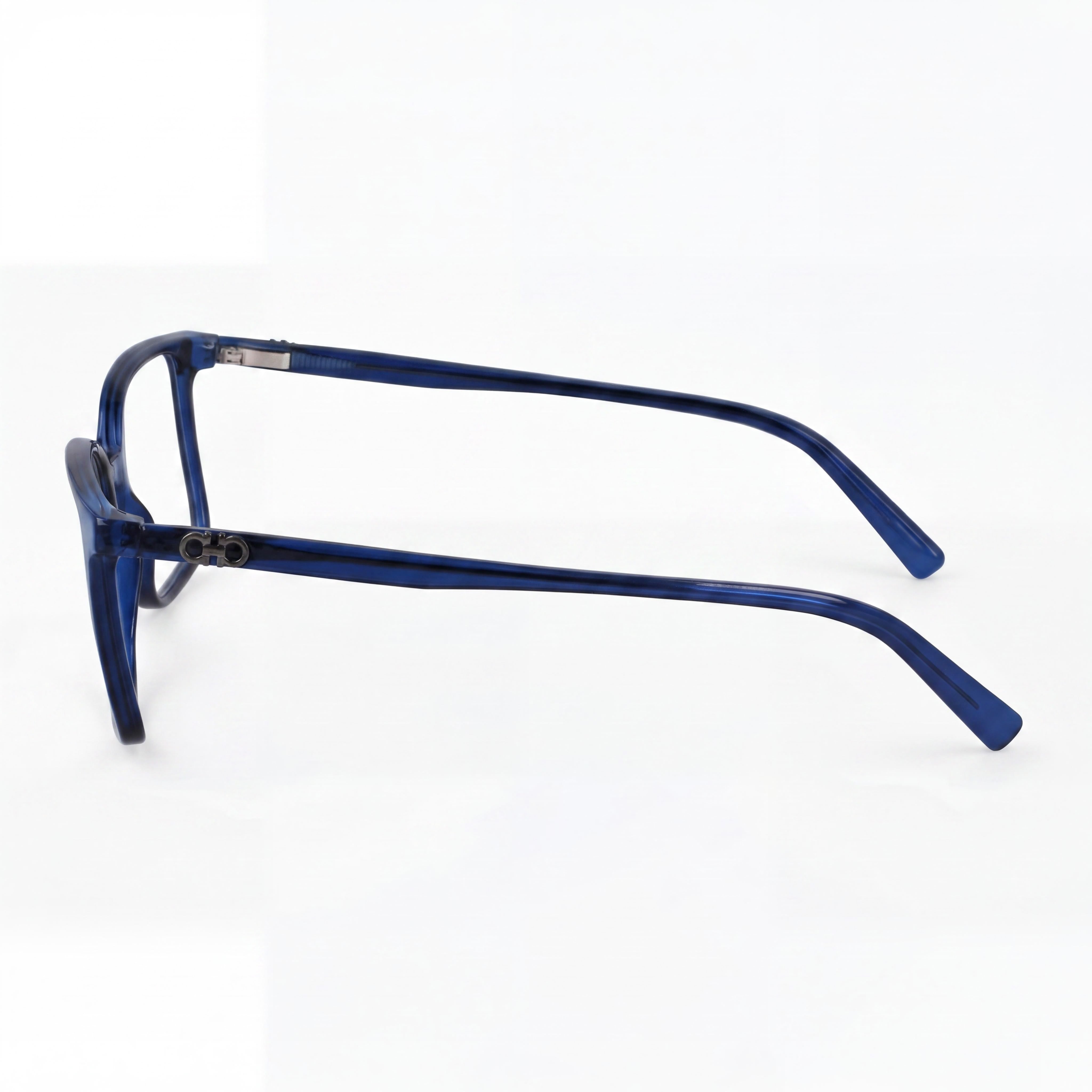 Gafas ópticas de acetato Salvatore Ferragamo Sf2954 para hombre en azul marino cristal con lentes de policarbonato, 54 mm, Photo 3