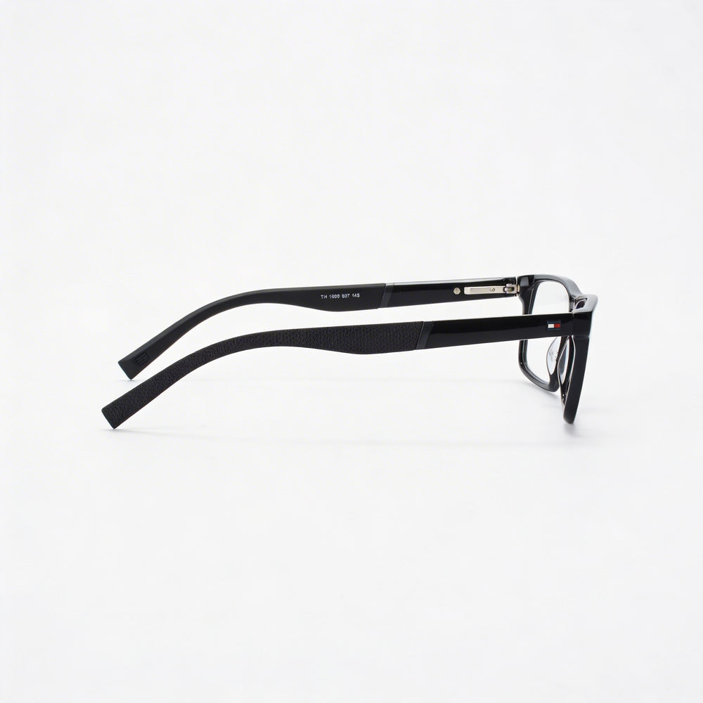 Tommy Hilfiger Gafas Modernas de Montura de Acetato para Mujer, Negras, con Lentes de Policarbonato, Ancho de Lente de 56 mm